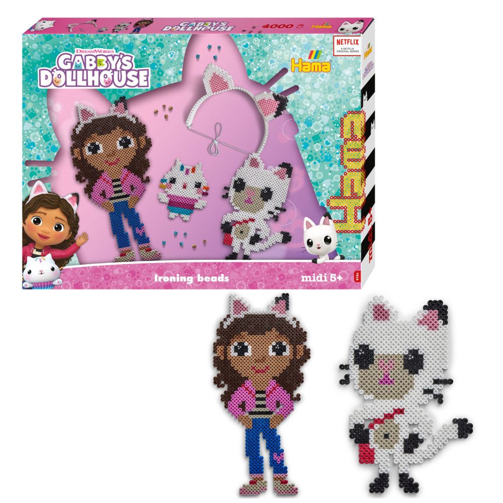 Dan Import Bügelperlen Hama Bügelperlen Kreativset GABBY'S DOLLHOUSE 4000 Perlen