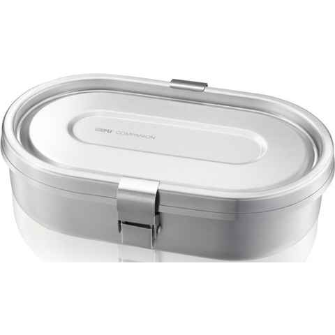 GEFU Lunchbox COMPANION, Edelstahl 18/10, Kunststoff, Silikon, (Set, 2-tlg), Bentobox-System: Äußere Dose 700 ml, Innendose 170 ml