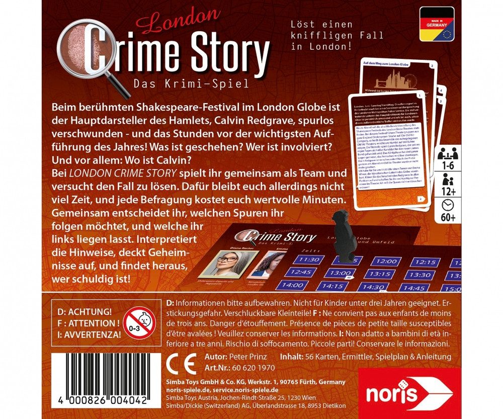 Noris Spielesammlung Noris Crime Story - London