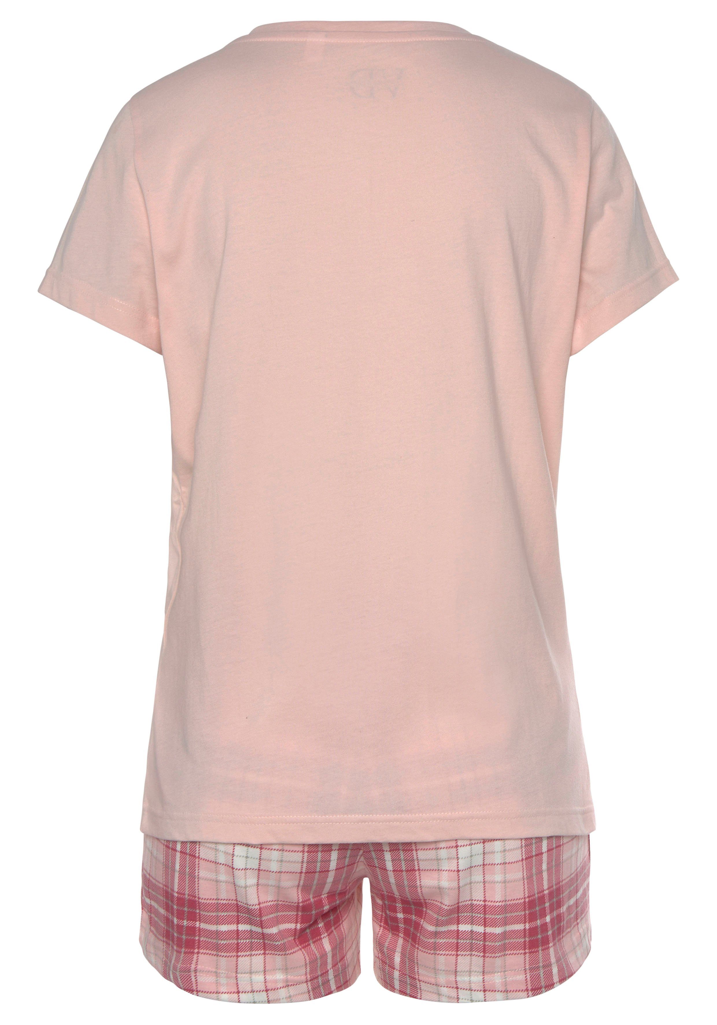 Vivance Dreams Shorty (Packung, 4 tlg., 2 Stück) mit Karo- und Blumendruck im Doppelpack