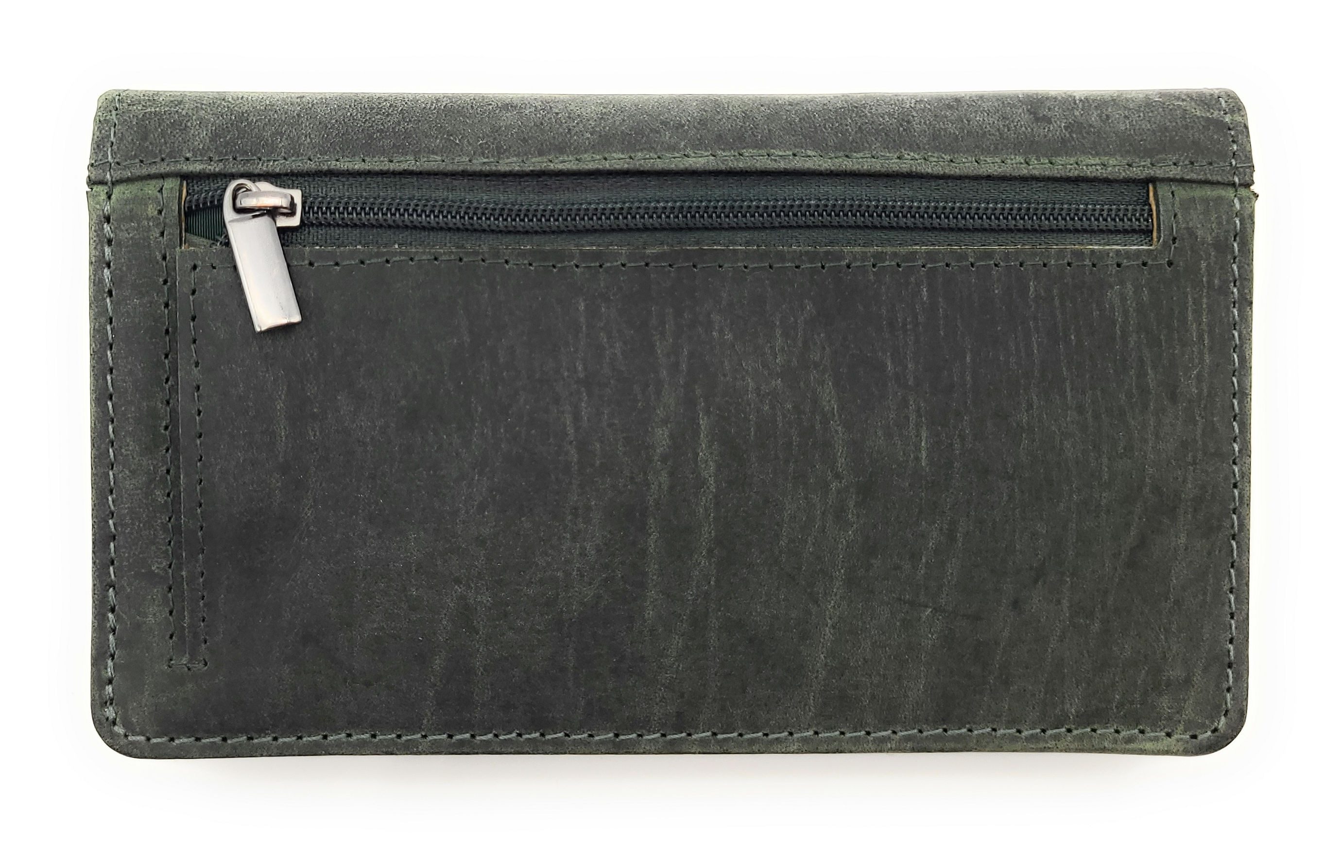 Lemasi Tabakbeutel echt Leder Tabaktasche Drehertasche Tabaketui, Komfortgröße, Blättchenfach, Filterfach, Tabakfach, Reißverschlussfächer – Bild 4 von 4