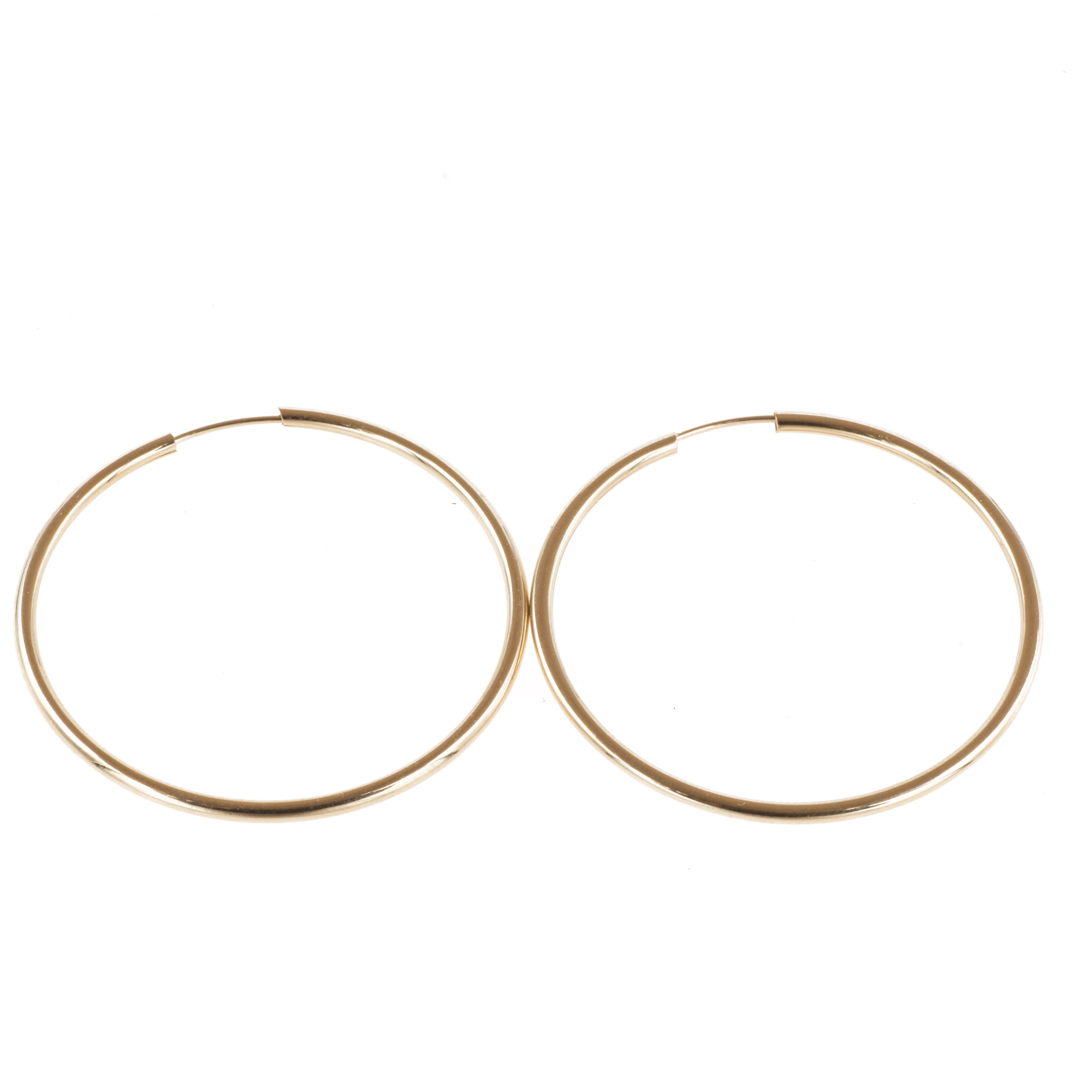 Bella Carina Paar Creolen Creolen Ohrringe aus 585 Gold 14 Karat 3,5 cm Dur günstig online kaufen