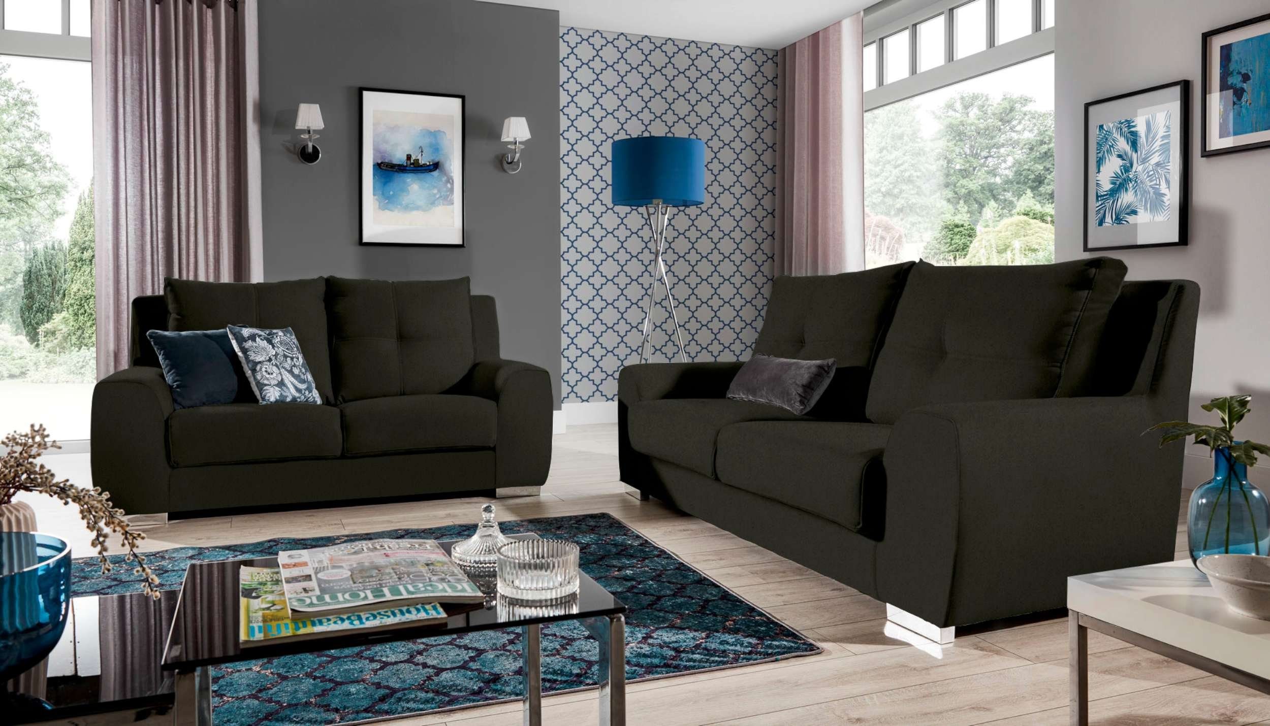 Stylefy Polstergarnitur Bastia, (Set (2-tlg), Couchgarnitur), bestehend aus 2x2-Sitzer Sofa, Modern Design, mit Relaxfunktion, frei im Raum stellbar | Couchgarnituren