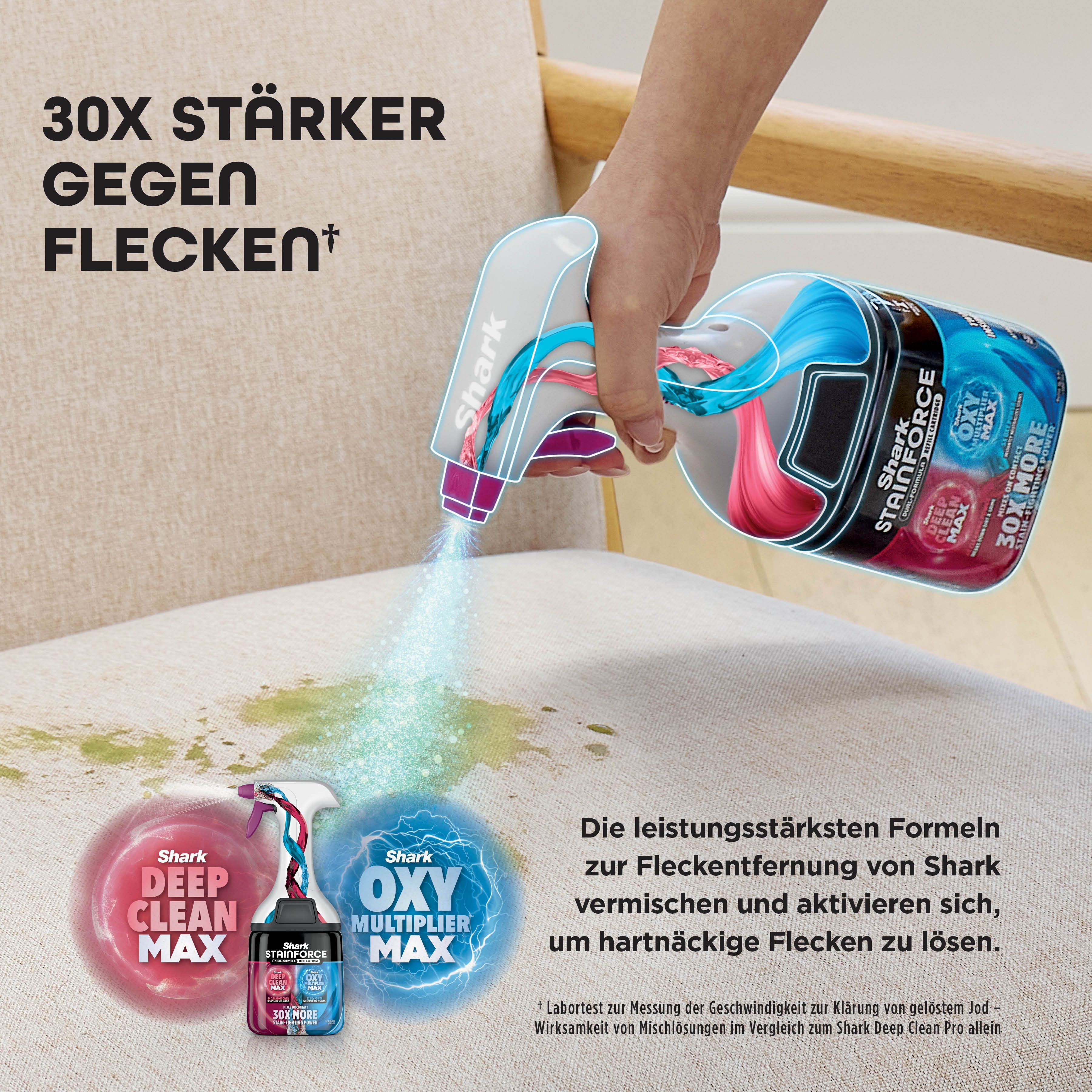 Shark Wasch-Sauger Shark StainForce kabelloses System zur Fleckenentfernung - HX100EUT, 100 W, beutellos