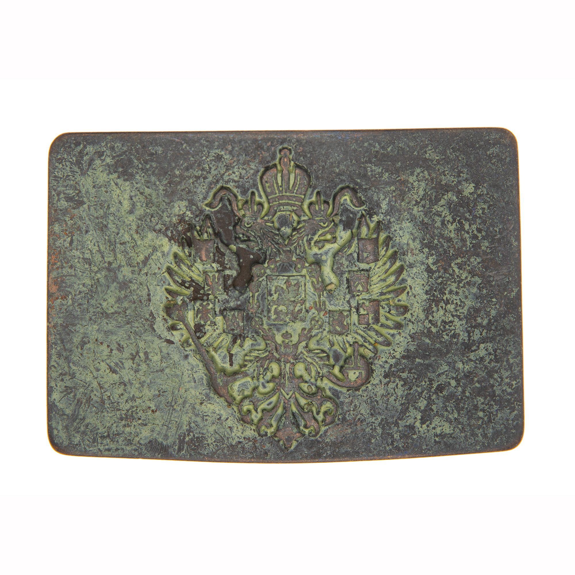 Der Trachtler Gürtelschnalle Wechselschnalle Gürtelschließe Buckle "Doppelmonarchie" Österreich, mit Wappen der kaiserlichen und königlichen Monarchie