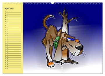 CALVENDO Wandkalender Der witzige Hundeplaner (Premium, hochwertiger DIN A2 Wandkalender 2023, Kunstdruck in Hochglanz)