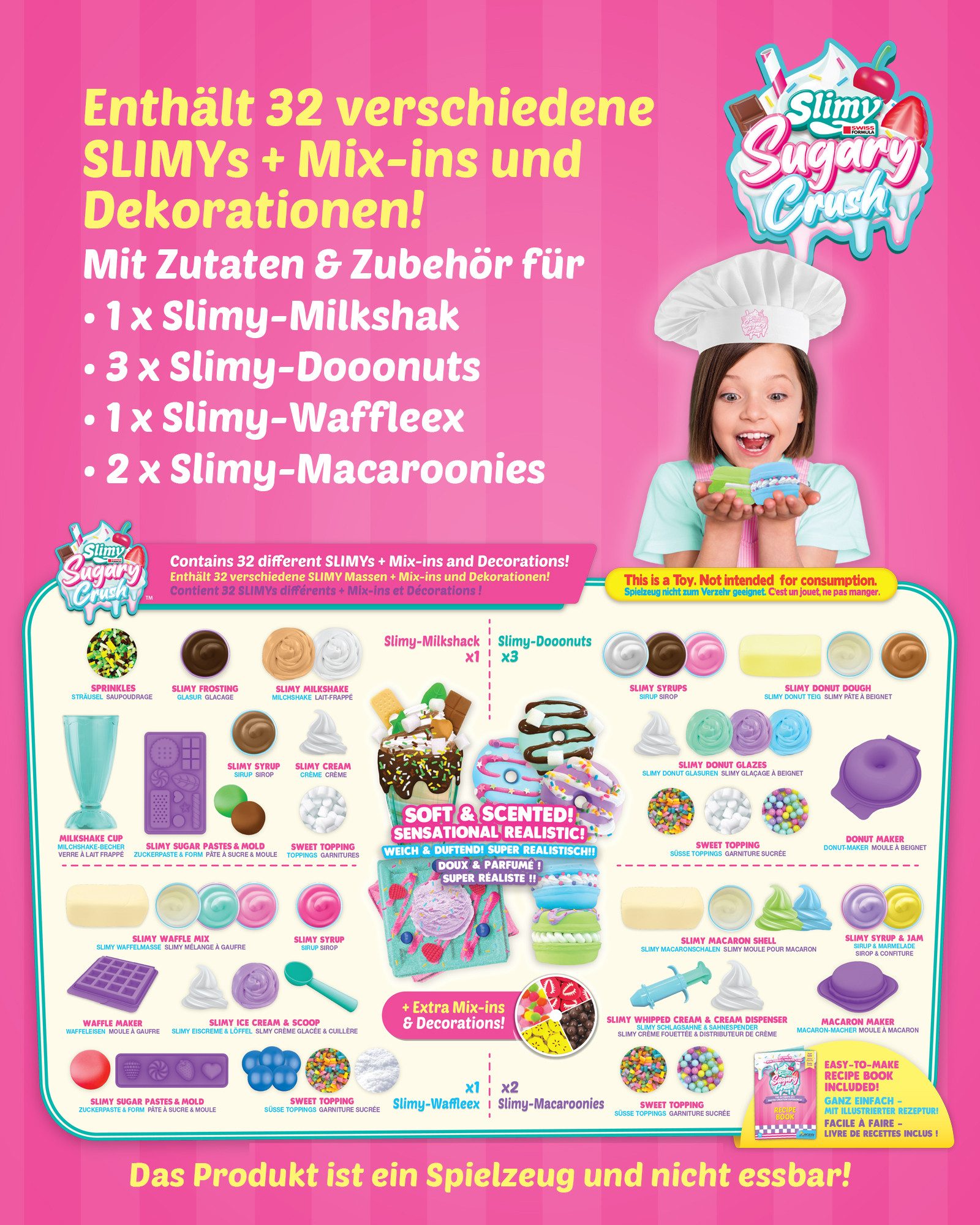Slimy® Knetform-Set Sugary Crush - Super Creator's Set (1-tlg), Slime und Knete Kreativ-Set zum selber Mischen, Formen und Dekorieren – Bild 5 von 5