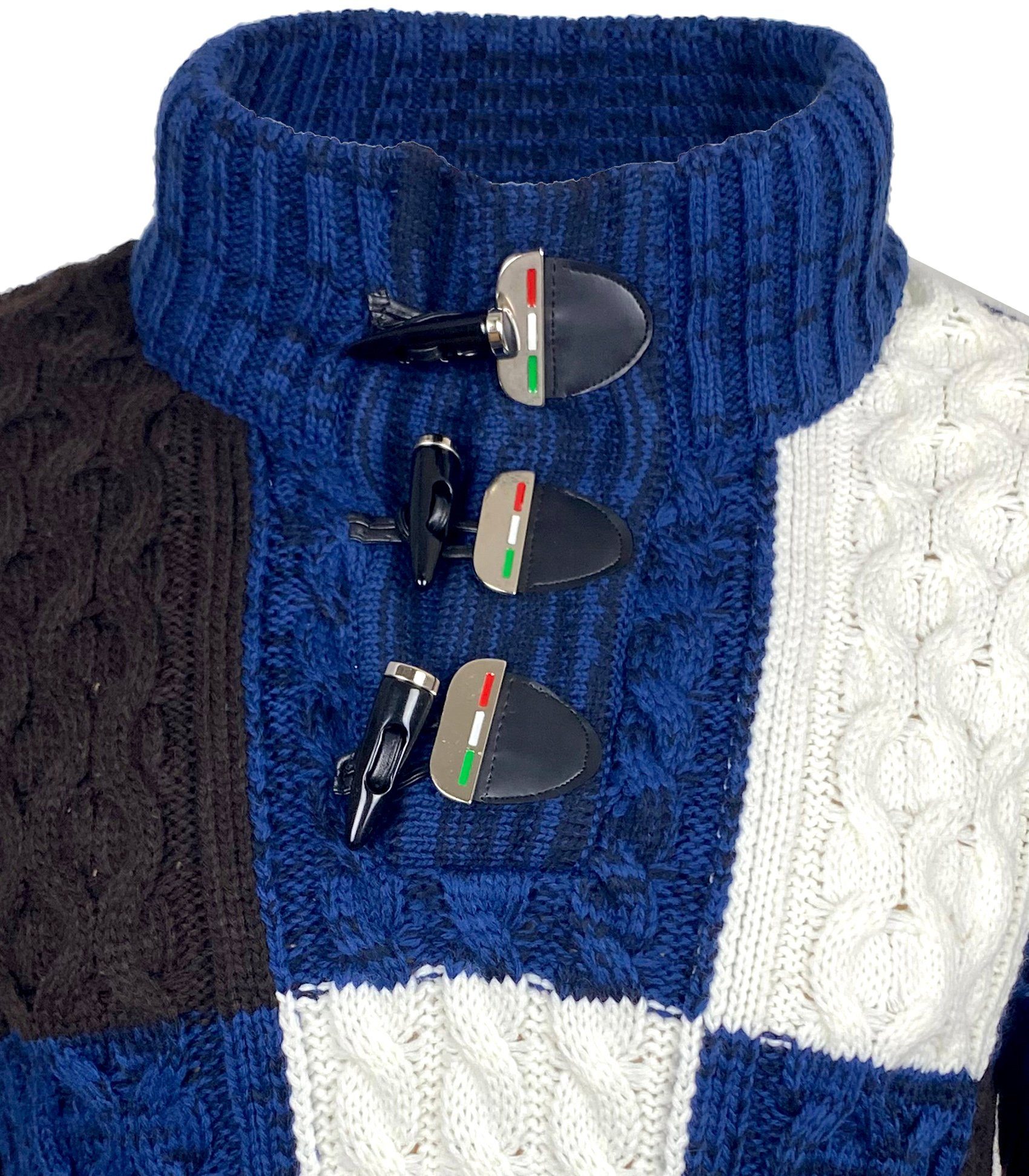 Baxboy Strickpullover Baxboy Herren Grobstrick Pullover Stehkragen Pulli B-51112