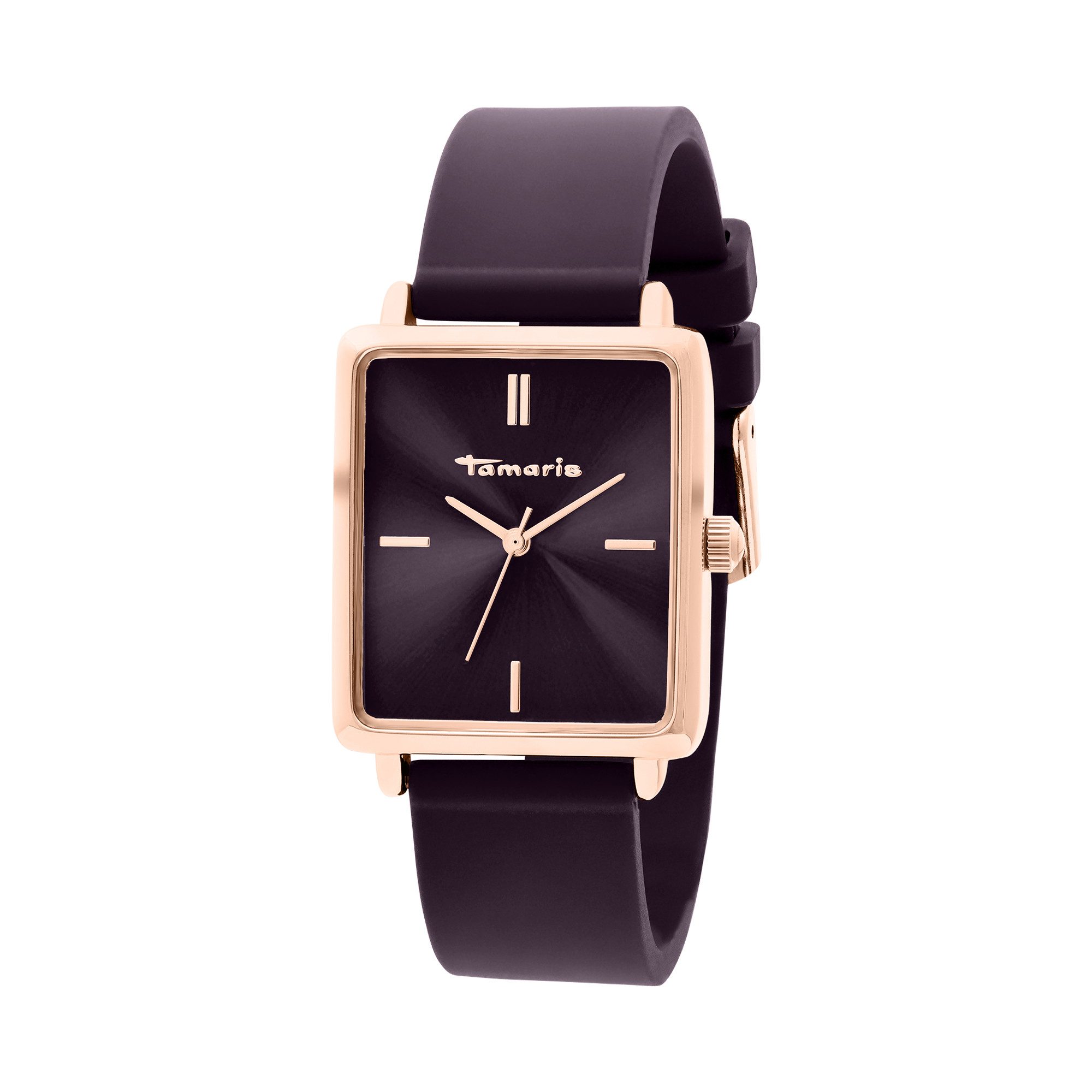 Tamaris Quarzuhr TT-0220-PQ, Armbanduhr, Damenuhr, Silikonarmband, analog