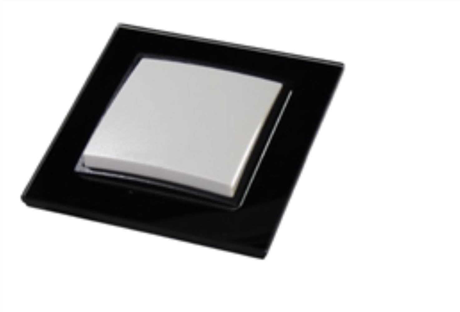 Lichtideen Schalter 7832 Abelka Nuovo schwarz GLAS 1 x Wechselschalter 250 Volt 10 Ampere (Taster, Schalter, Anennendose, Steckdose mit USB lieferbar)