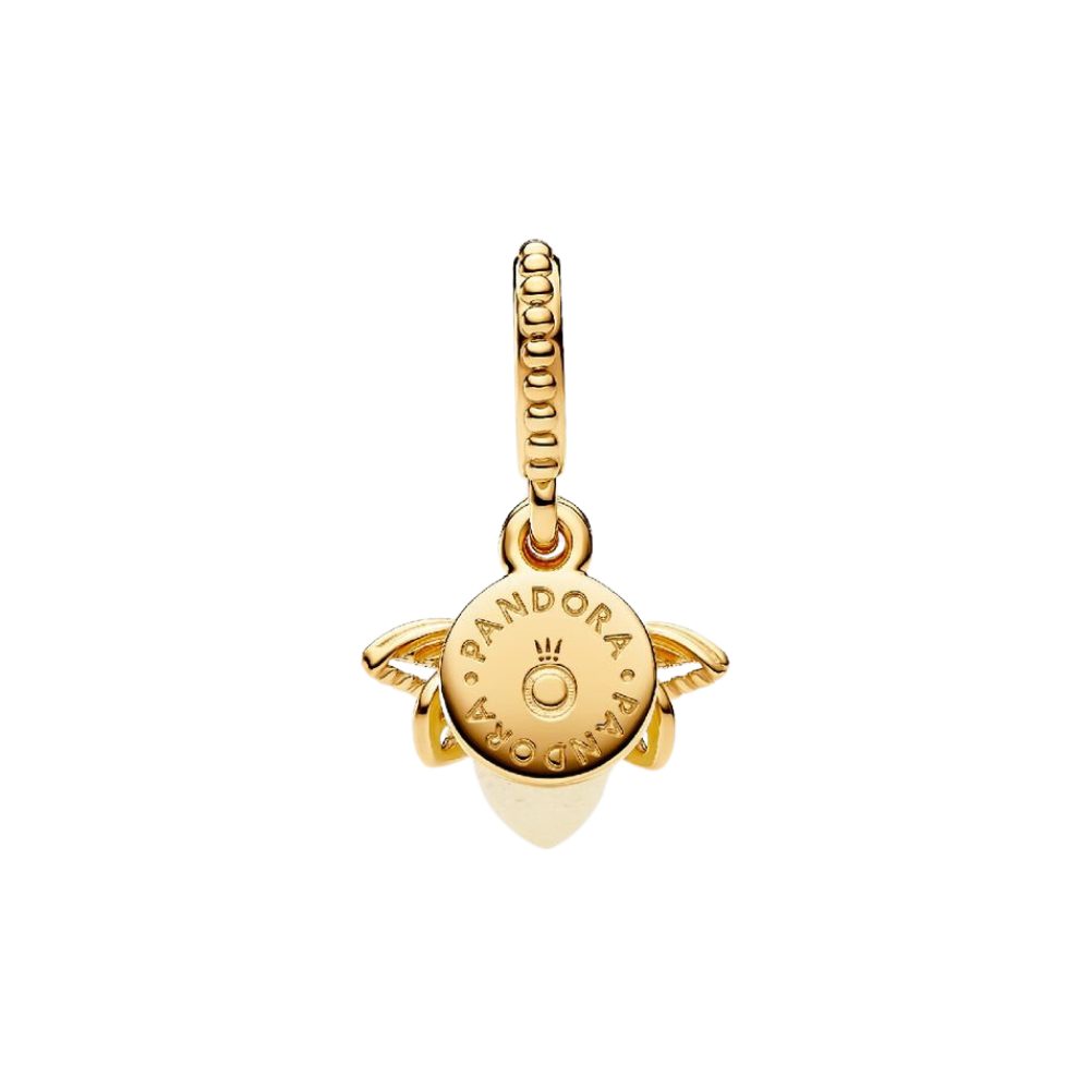 Pandora Charm-Einhänger 769352C01, Pandora, Glühwürmchen, vergoldet, Glas, Gelb