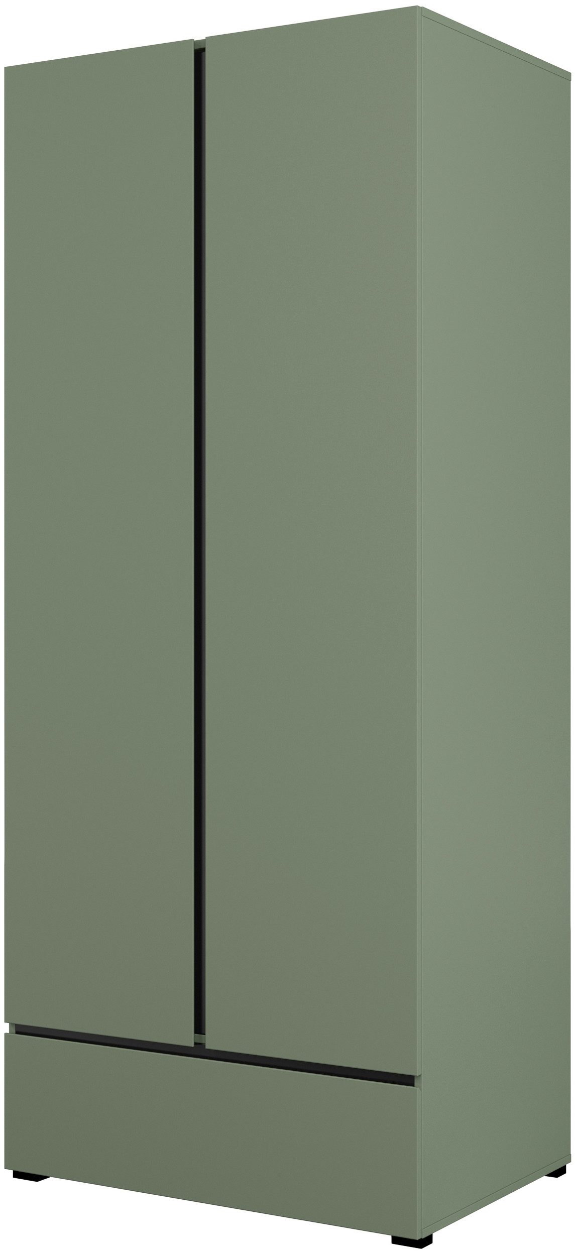 Home affaire Drehtürenschrank Cross, moderner griffloser Kleiderschrank Wäs günstig online kaufen