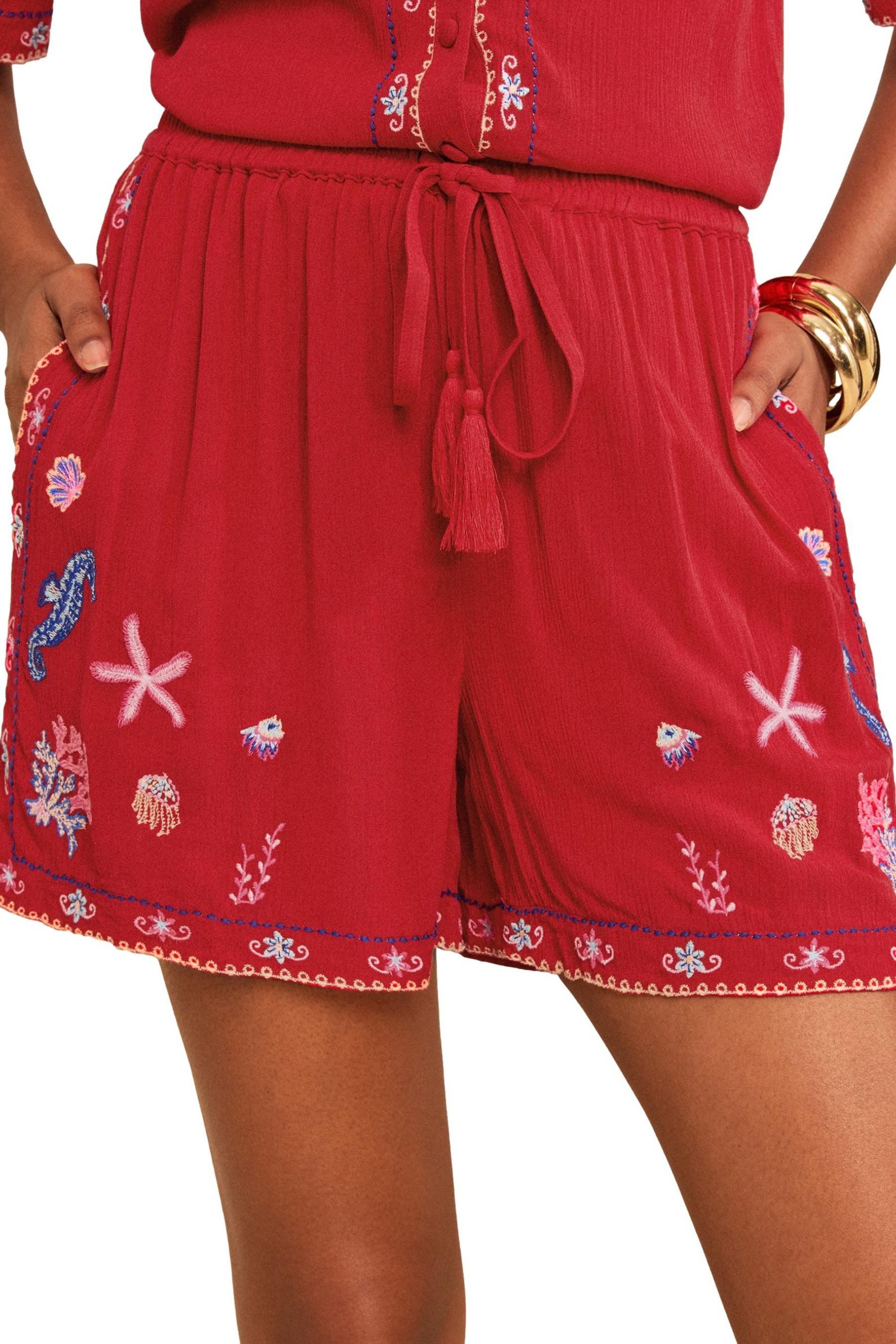 Love & Roses Strandshorts Love & Roses Bestickte Strandshorts, Regular (1-tlg)