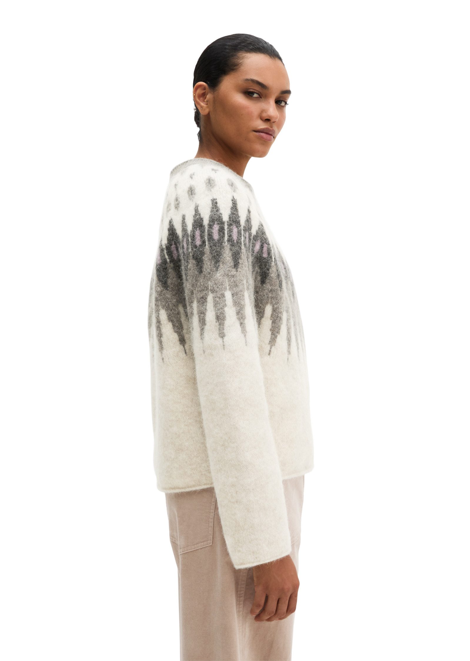 Marc O'Polo Strickpullover aus kuscheligem Wolle-Alpakawolle-Mix – Bild 2 von 5