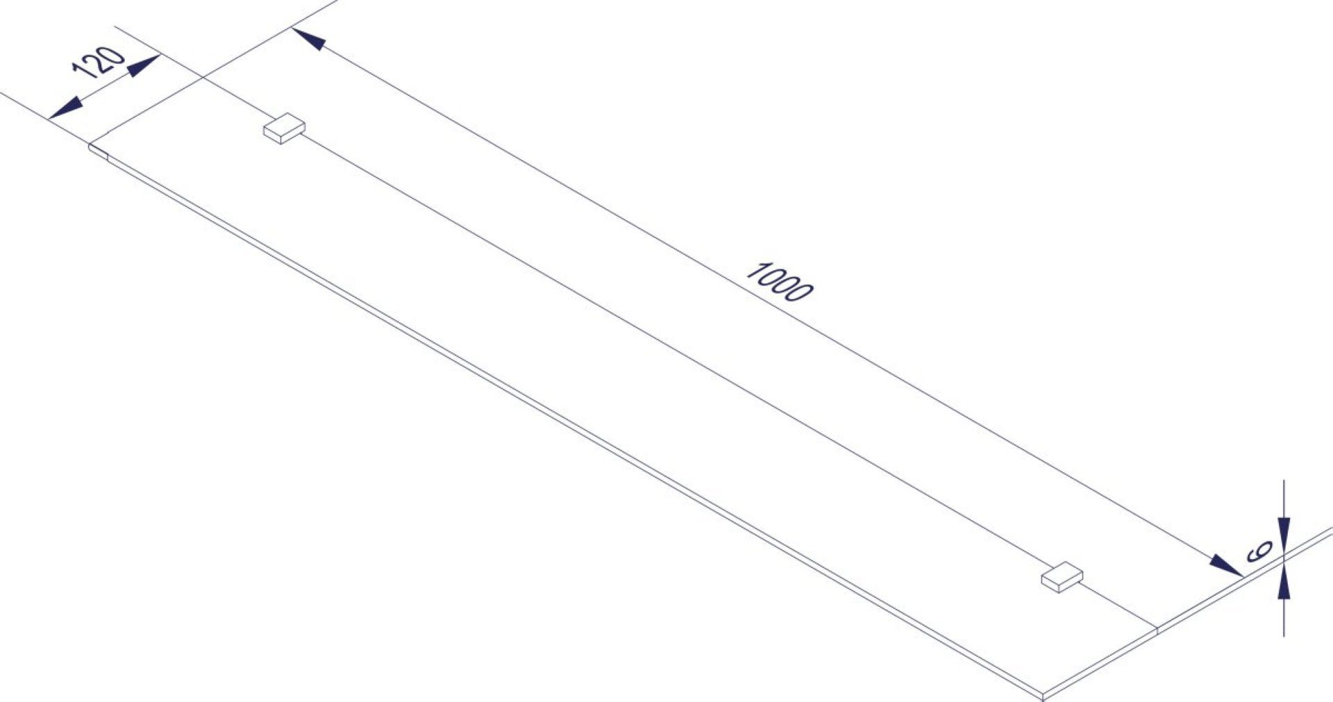 FACKELMANN Ablageelement, 100 cm, Lieferumfang: 1 x Glasablage - in  bewährter Qualität von Fackelmann