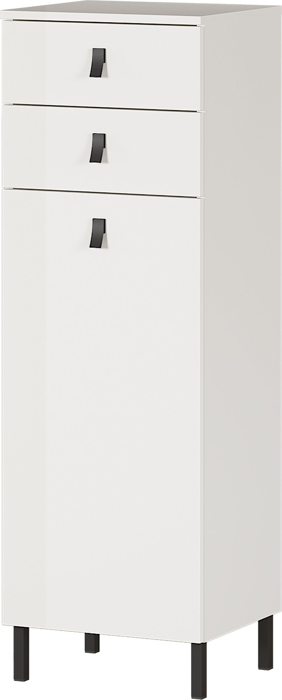 GERMANIA Kommode in weiss mit einer Tür und einem Einlegeboden (BxHxT: 39x119x35 cm)