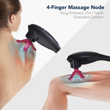 NAIPO Shiatsu-Massagegerät, Kabellos, 4 Aufsätze, für die Ganzkörpermassage