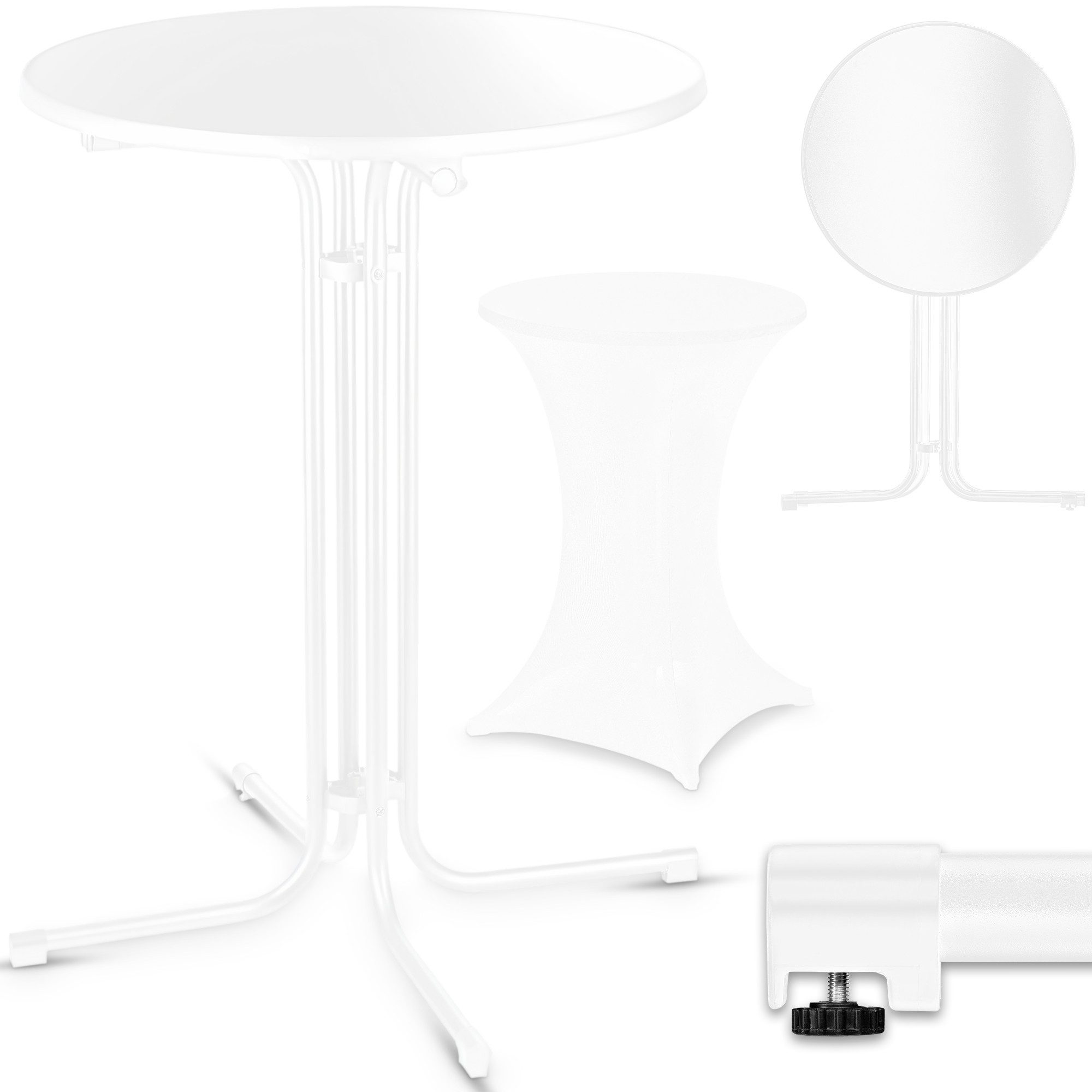 VESKA Stehtisch Ø 80cm inkl. Husse, Gastro Bistrotisch (klappbar Indoor & O günstig online kaufen