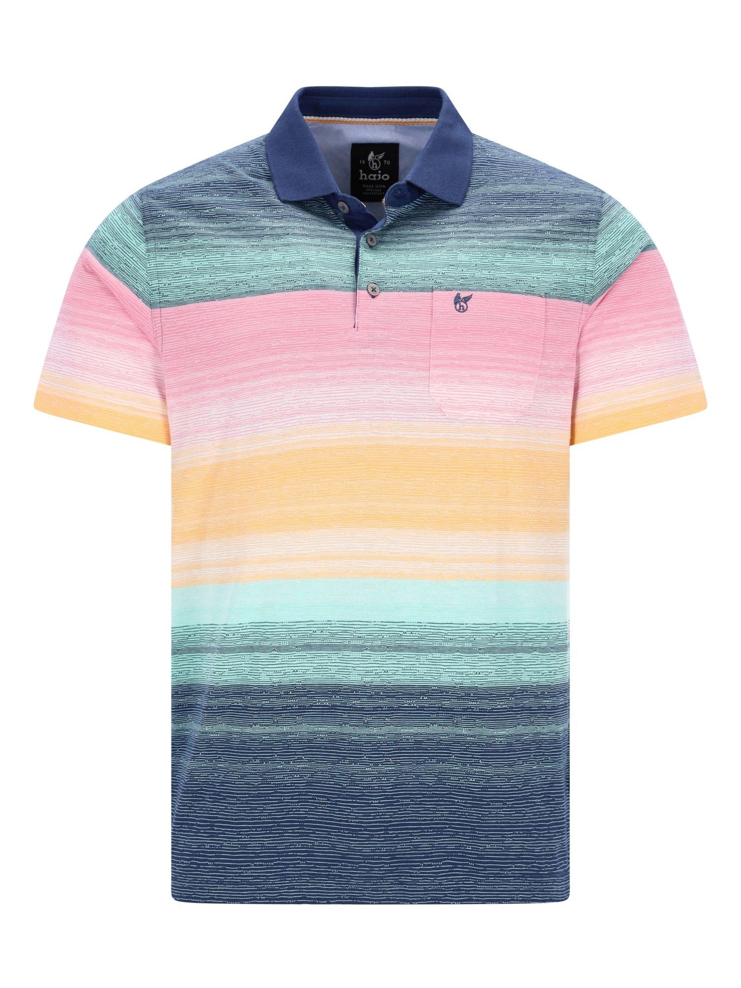 Hajo Poloshirt Poloshirt in multicolor Jacquardstreifen - stay fresh-Qualit günstig online kaufen