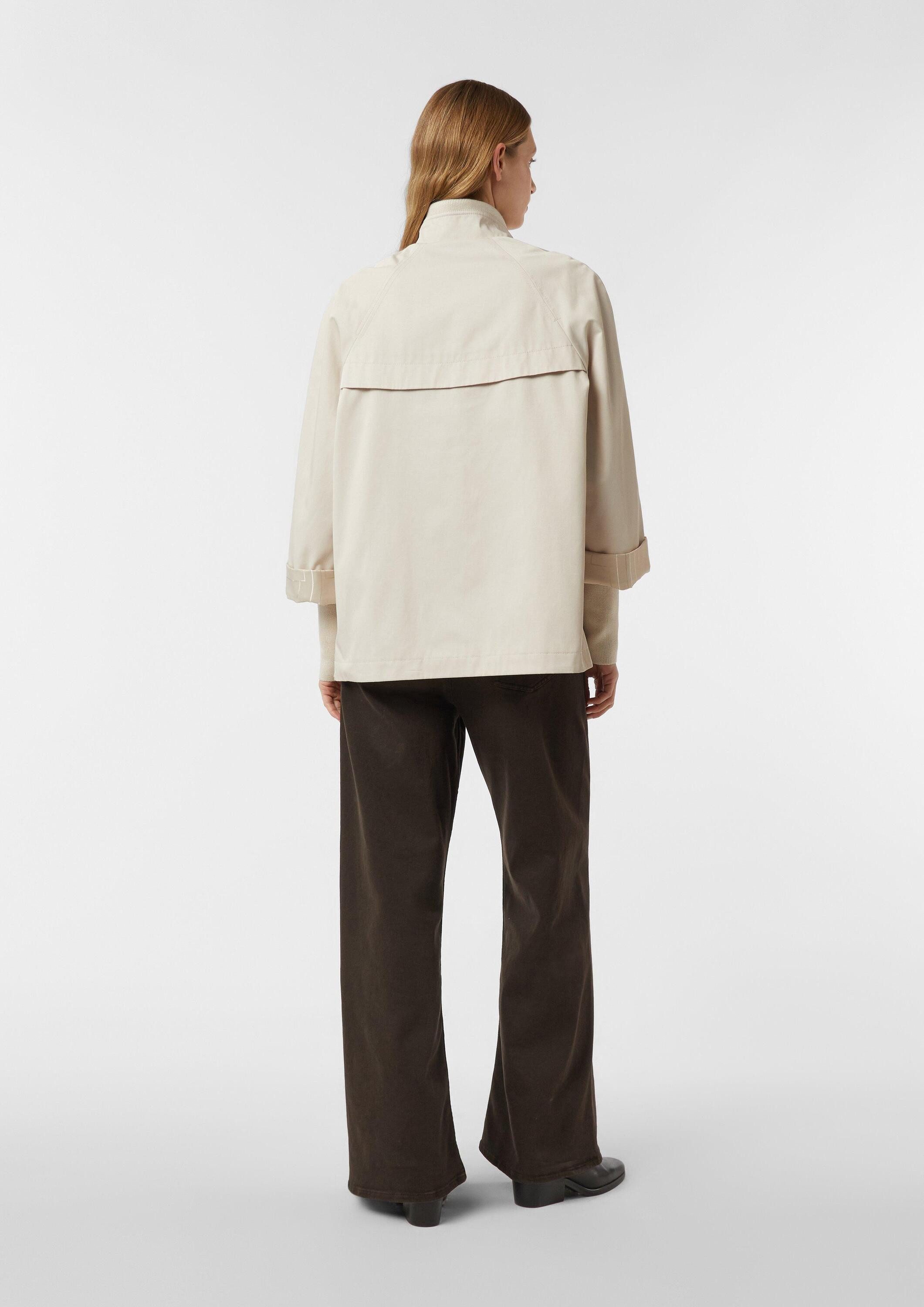 comma Funktionsjacke Outdoor-Jacke Cape-Jacke mit Stehkragen und Rippbündchen