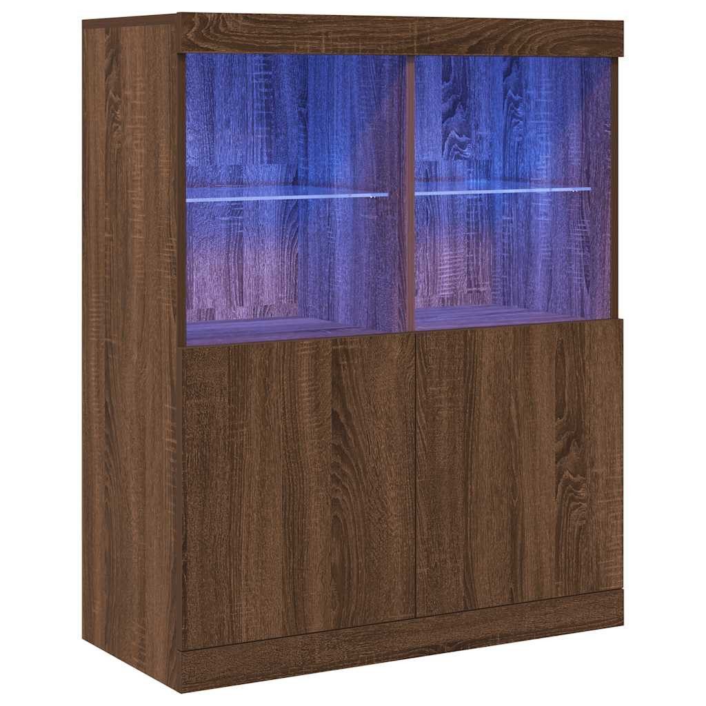 vidaXL Fächerschrank Sideboard Braun Eichen-Optik 81x37x100 günstig online kaufen