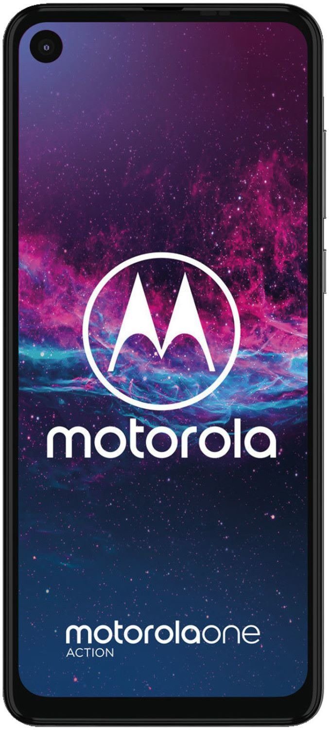 Motorola One Action Smartphone (16,00 cm/6,3 Zoll, 128 GB Speicherplatz, 12  MP Kamera, Spannende Ultra-Weitwinkel-Videos)