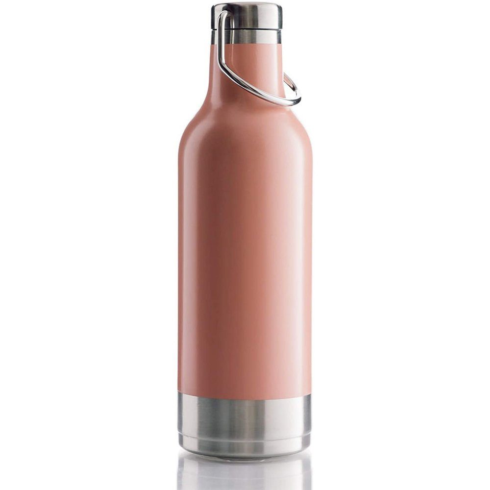 BOHORIA® Trink-Flasche 500ml, Isolierte Premium BOHORIA Isolierflasche Edelstahl Rose Handle Edelstahl