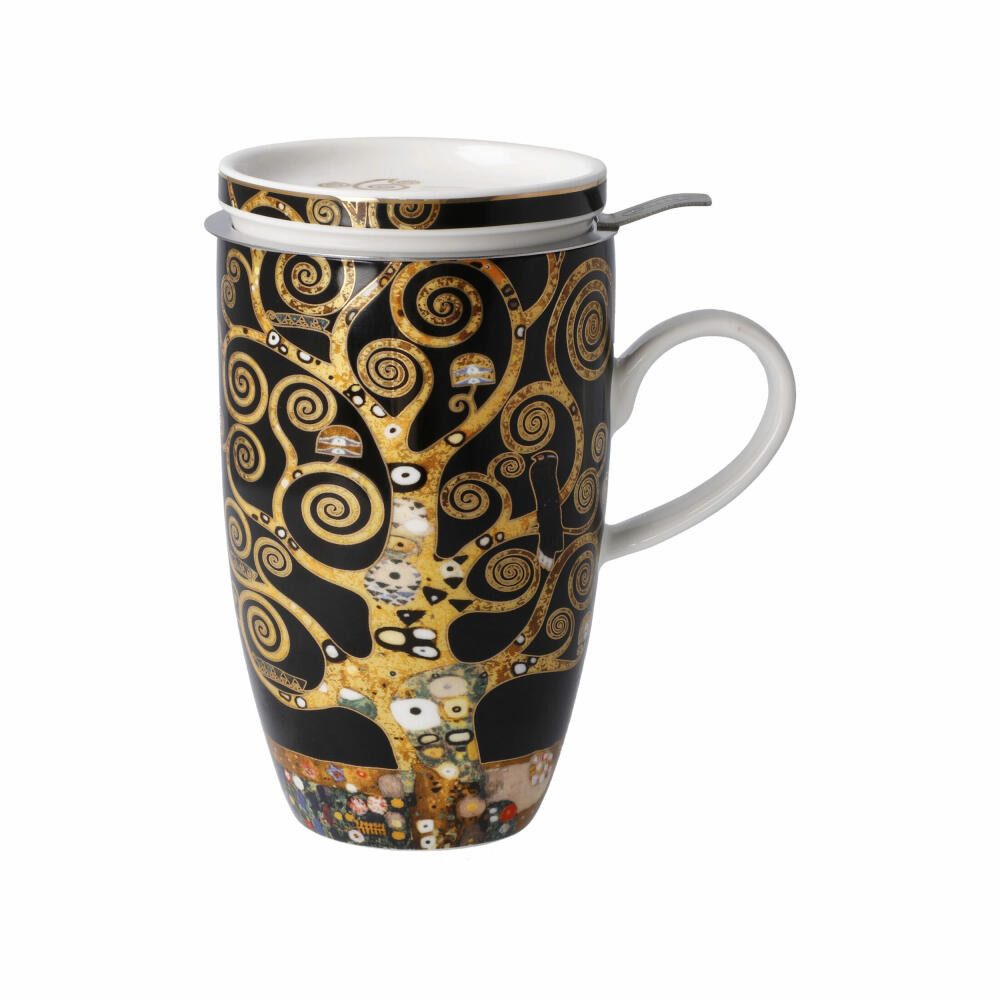 Goebel Tasse Teetasse Gustav Klimt - Der Lebensbaum, Fine Bone China, Metall