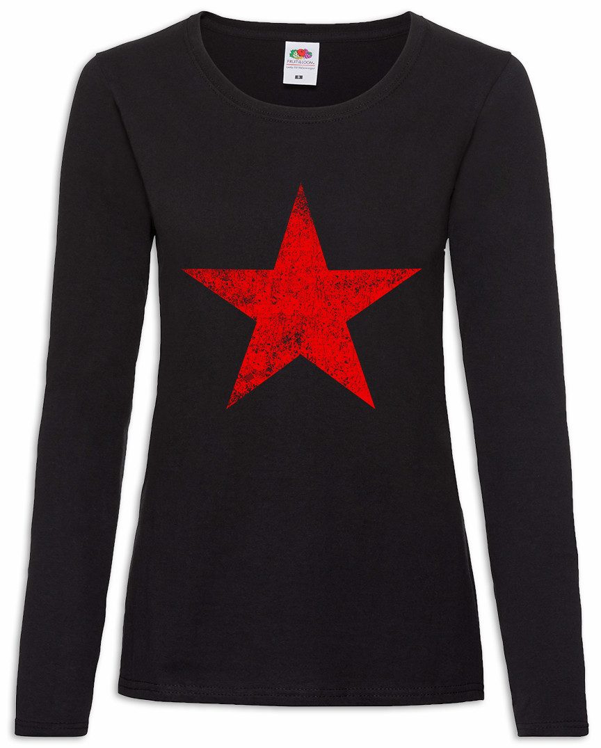 Langarmshirt Punk Star Damen Langarmshirt Anarchy Rock Music Red Logo Symbol Stern