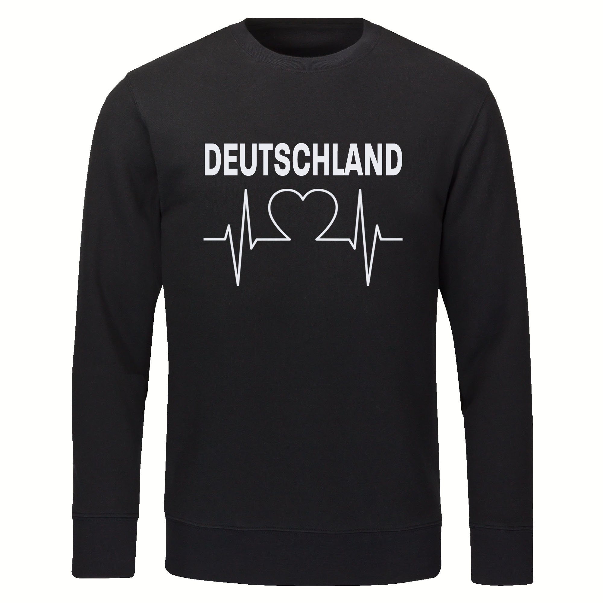 multifanshop Sweatshirt Deutschland - Herzschlag - Pullover