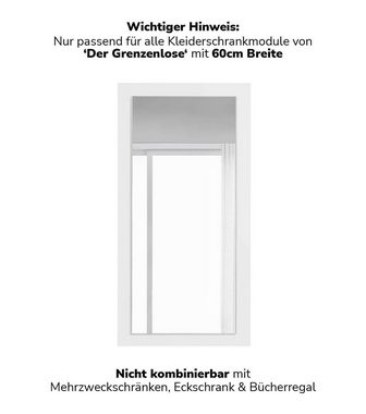 mokebo Schranktür Die Verspiegelte (Einzeln), Spiegeltür für Kleiderschrank bzw. Schrank 'Der Grenzenlose'