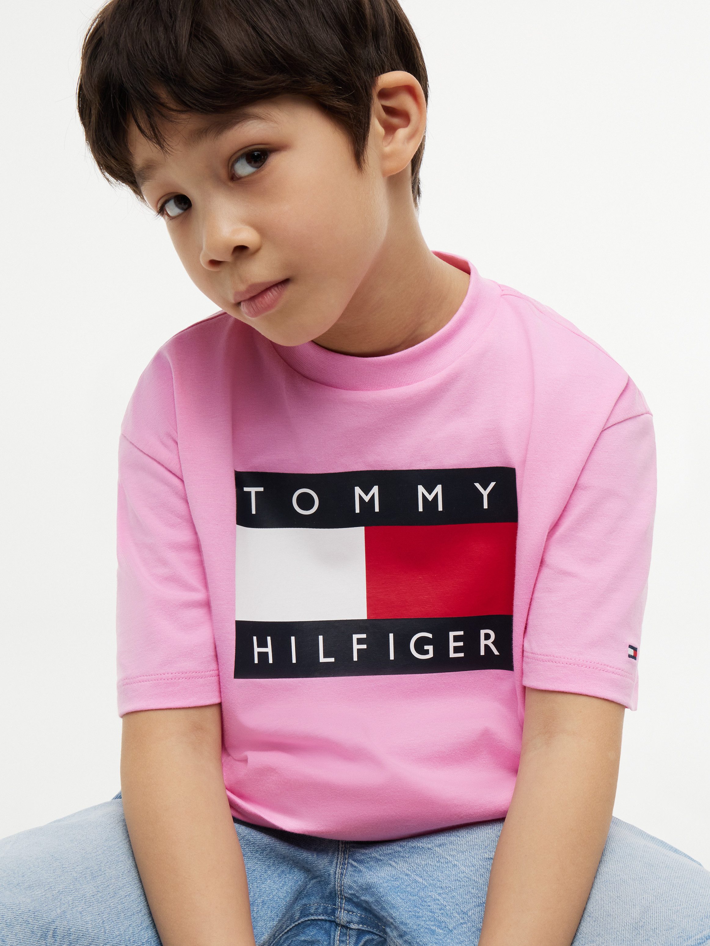 Tommy Hilfiger T-Shirt HERITAGE Regular Fit, Kinder bis 16 Jahre, Logo-Print