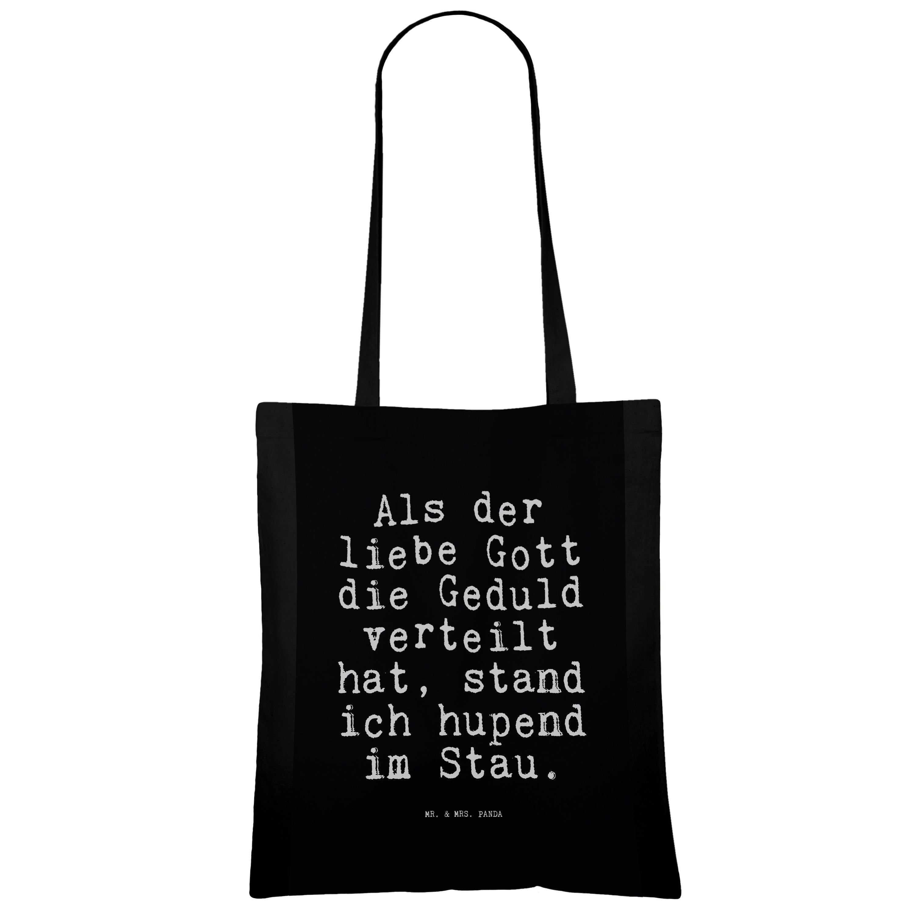 - liebe Mrs. Als (1-tlg) Schwarz Mr. der Tragetasche & Jutebeutel, Panda - Beute Gott... Geschenk, Spruch,