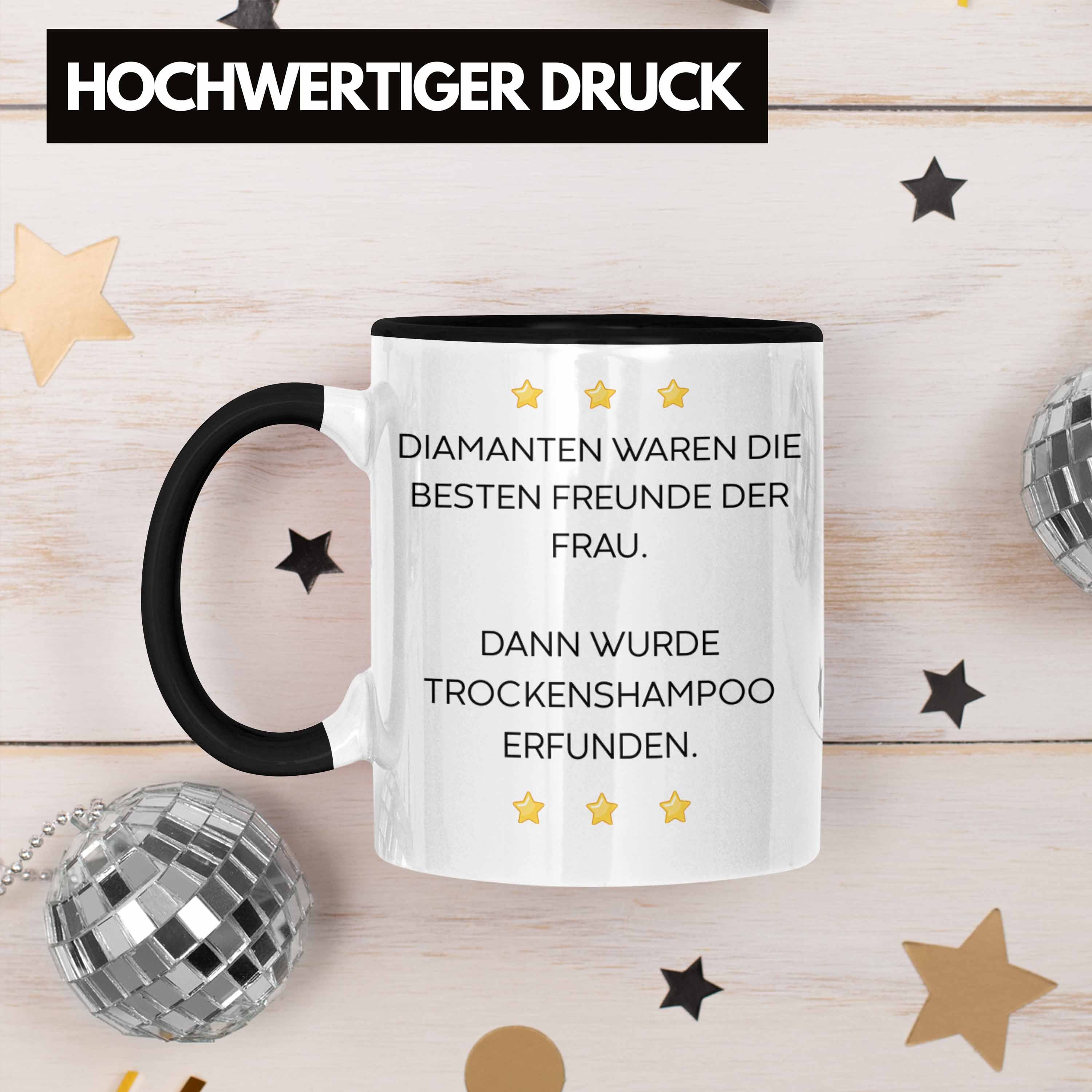 Trendation Tasse Trockenshampoo Trendation Kollegin Becher Männer Frauen mit Tasse Geschenk Büro Tassen Lustige Spruch Sprüchen Arbeit Lustig für Schwarz - mit Sarkasmus