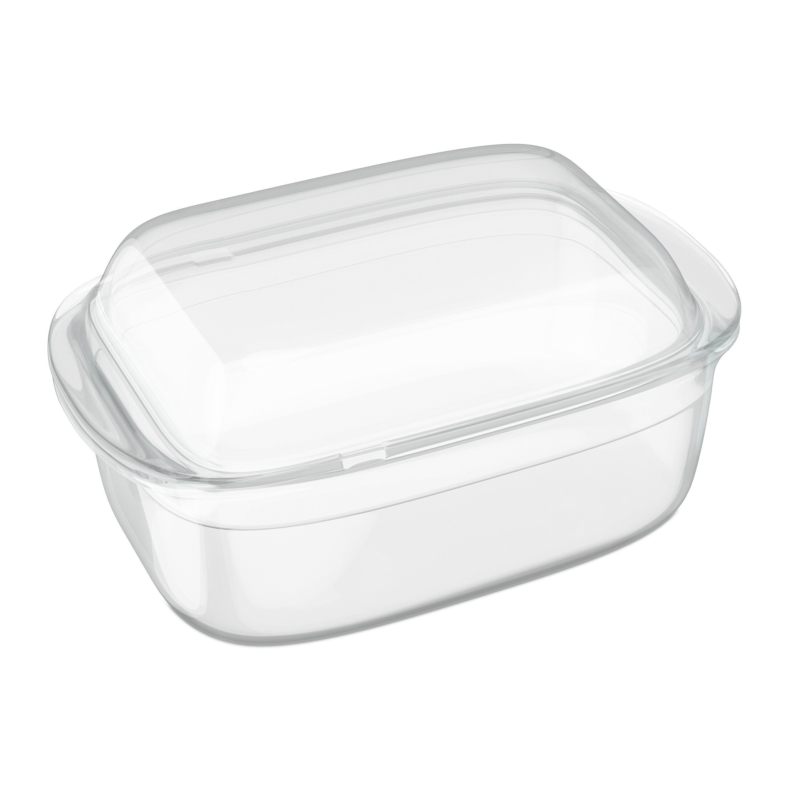 relaxdays Auflaufform mit Deckel 4,5 l, Glas, (2-St)