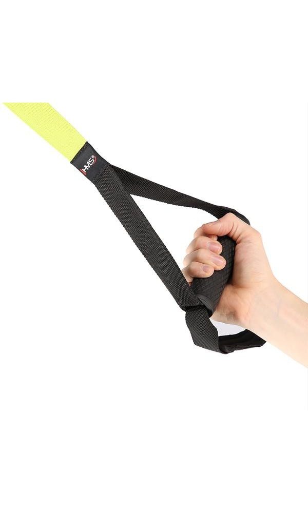 HMS Fitness Slingtrainer TX11 Set mit Trainingsbändern - schwarz/lime Fitnessband