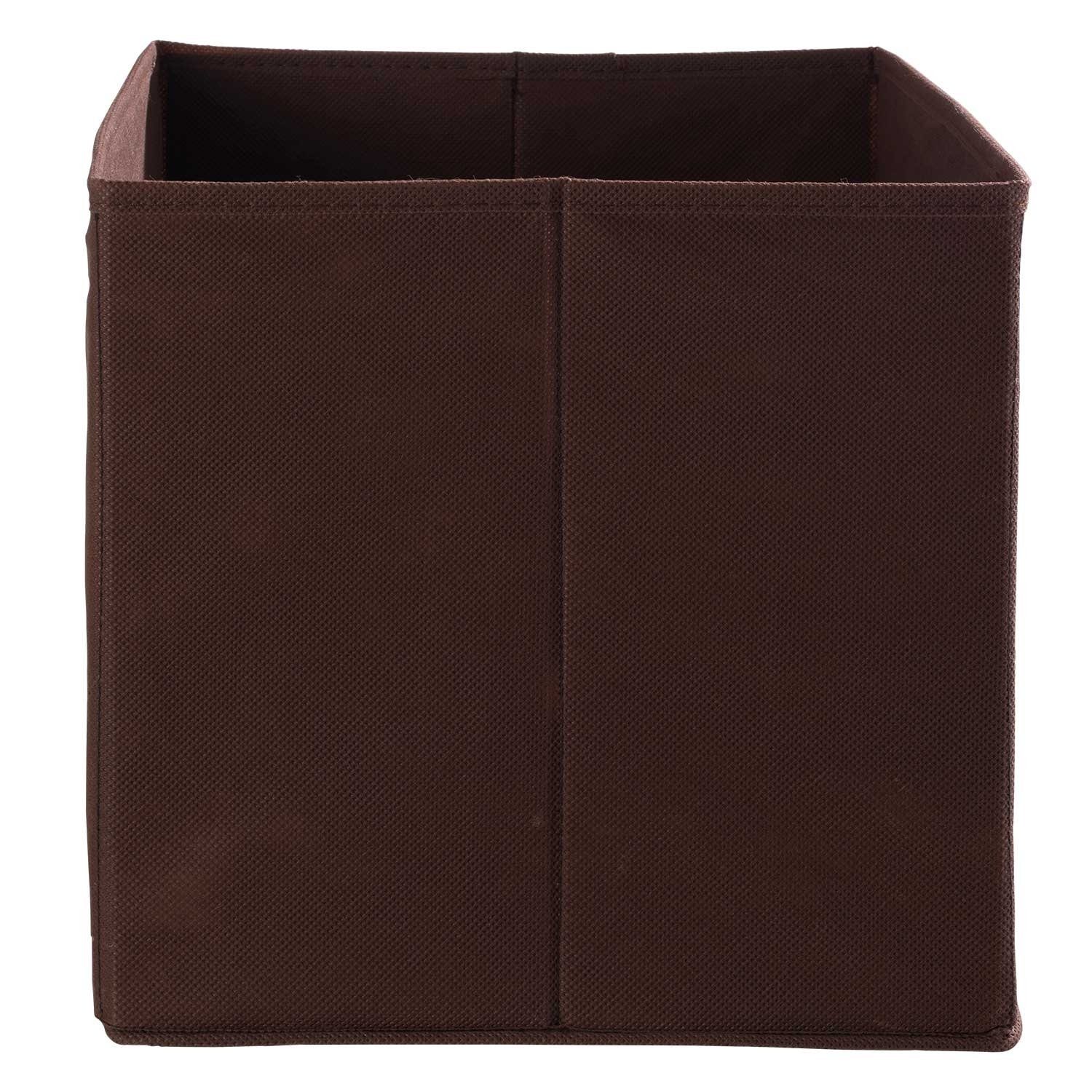casa NOVA Aufbewahrungsbox ENNI, Braun, Vlies, B 27 x H 28 x T 27 cm, (1 St), mit 2 seitlichen Griffen