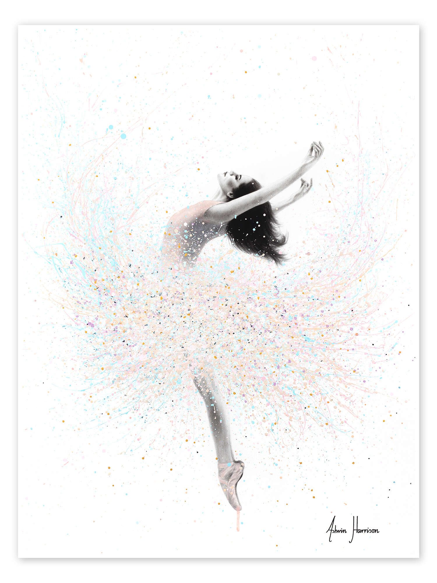 Posterlounge Wandbild Ballerina in Pastellfarben, Ashvin Harrison, erhältli günstig online kaufen
