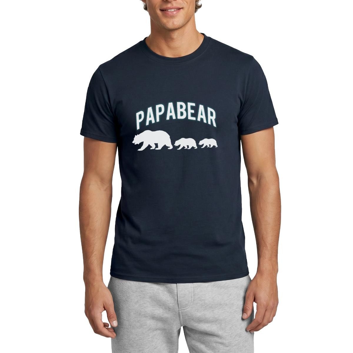T-Shirt Papabear Bärenfamilie Dad Männer T-Shirt