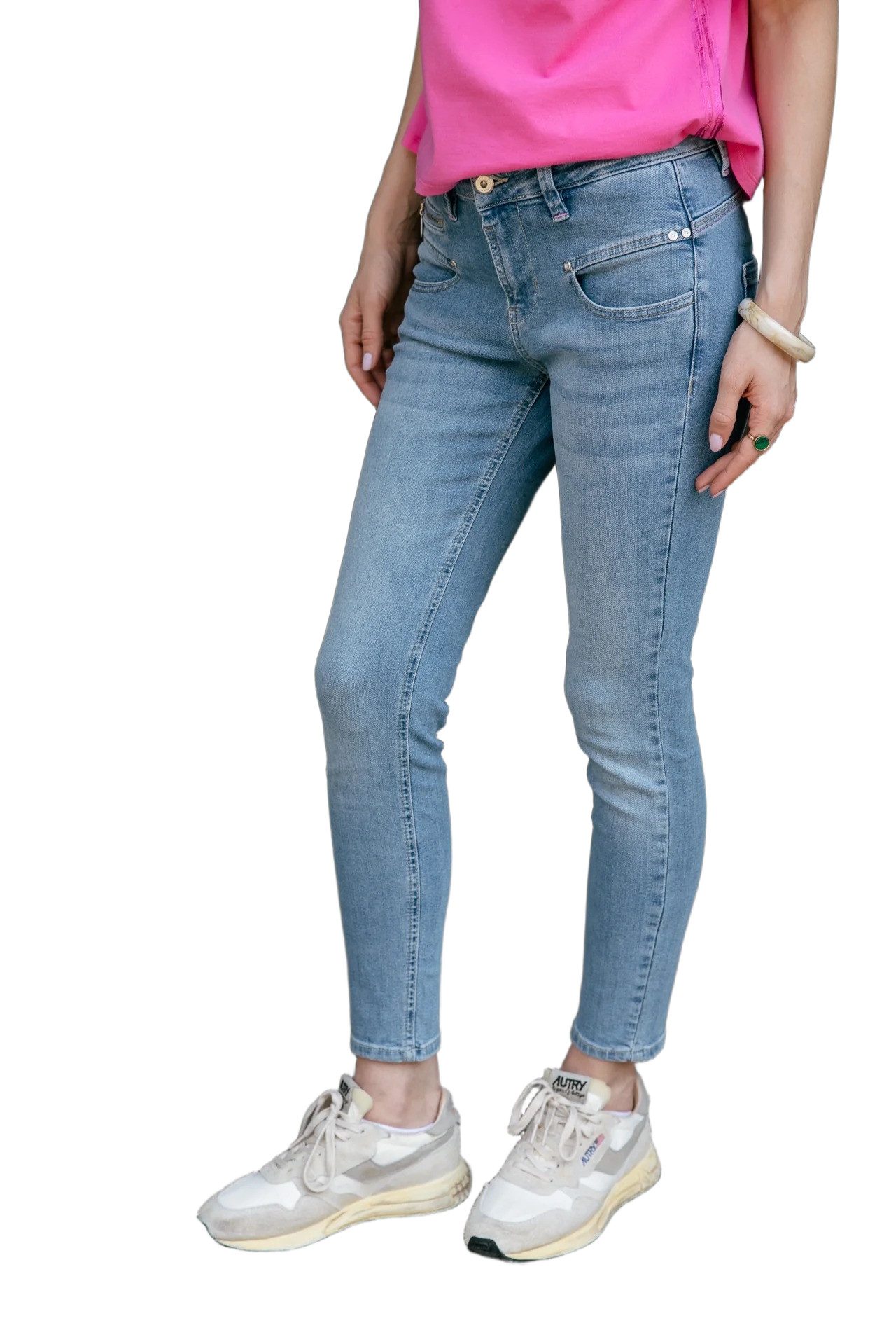 Freeman T. Porter Stretch-Jeans FREEMAN T. PORTER ALEXA HIGH WAIST CROPPED S-SDM morning 25538 6046.F2 – Bild 3 von 5