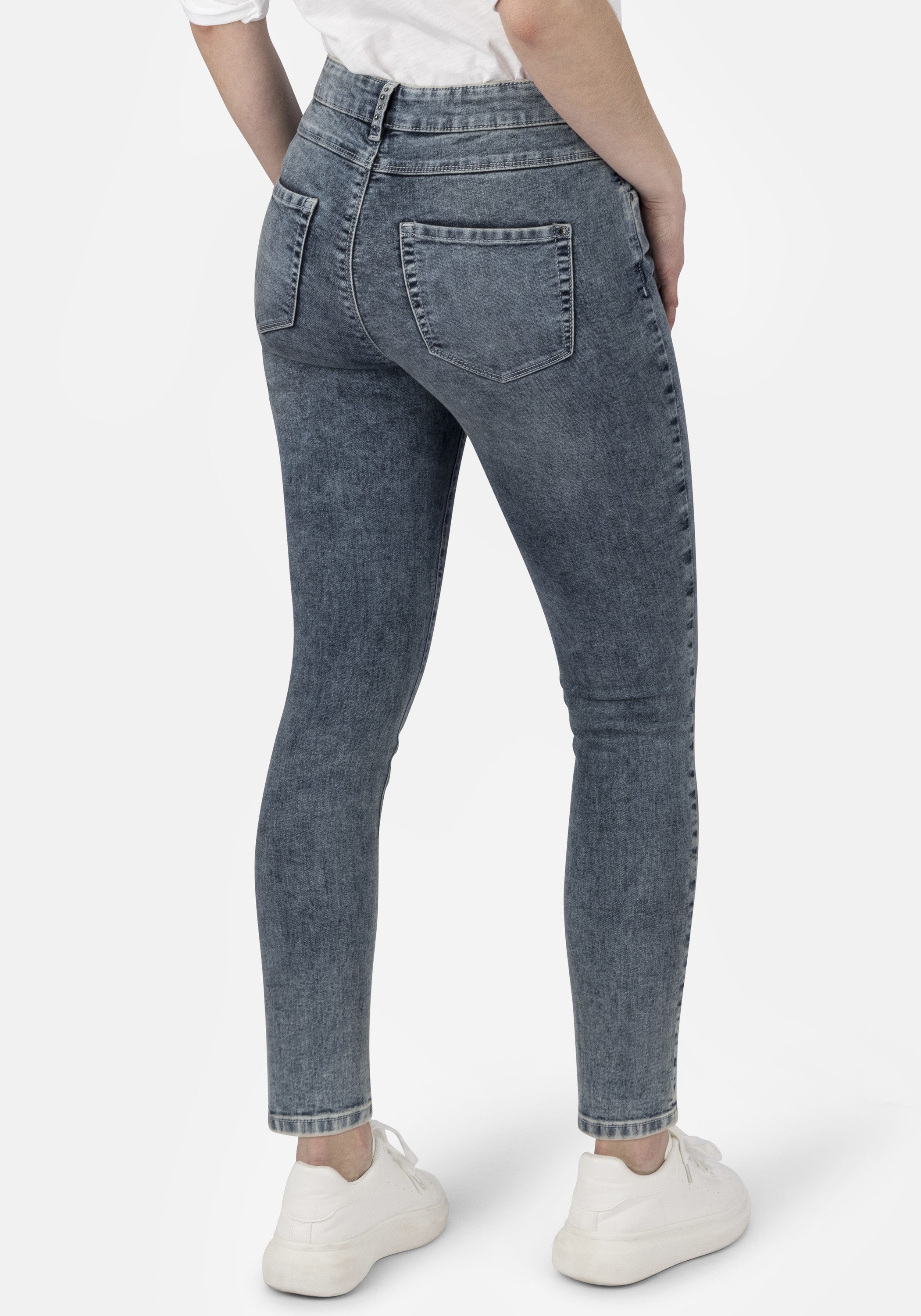 STOOKER WOMEN 5-Pocket-Jeans Rio bluegrey Skinny Fit Jeans Skinny Fit Casua günstig online kaufen