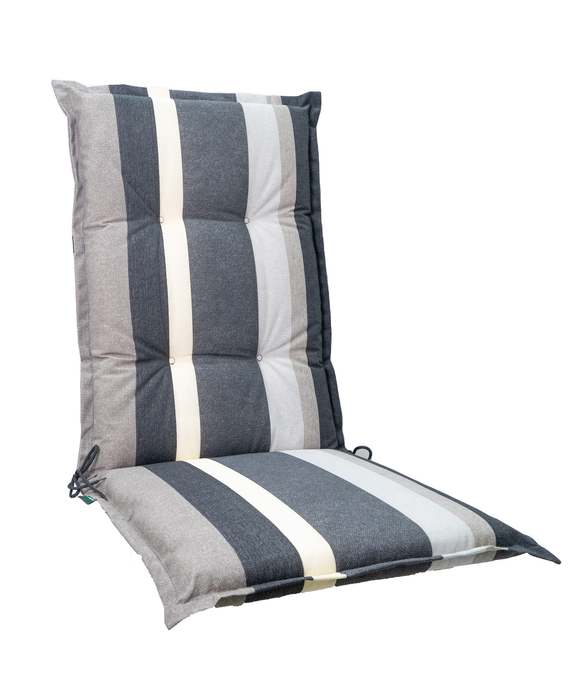 Dehner Polsterauflage Ligura, 71 x 50 x 50 cm, Farbe grau, für Hochlehner-Stühle, komfortable Schaumfüllung, wasserabweisend