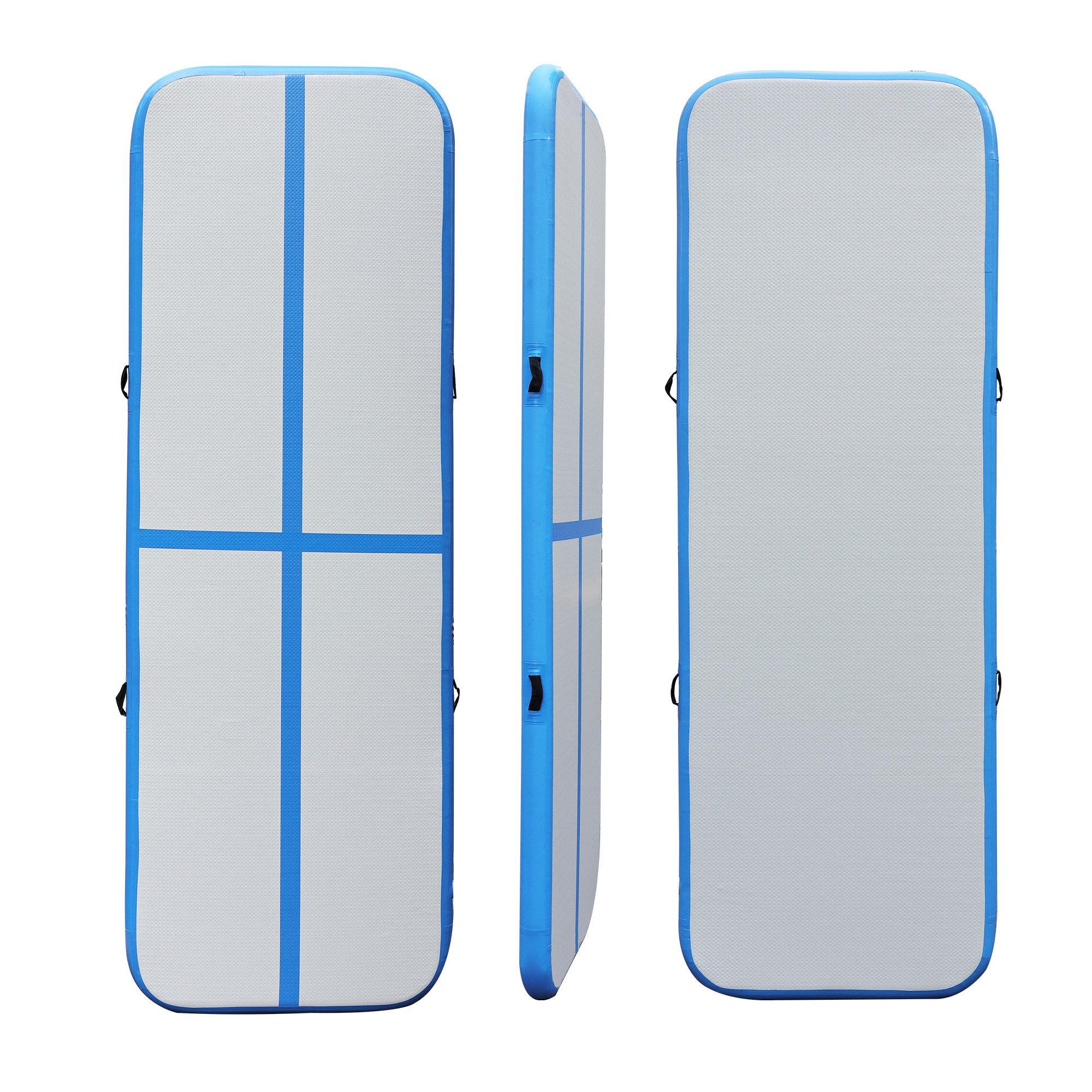 e4fun Bodenturnmatte Air Track 300 x 100 x 10 cm, blau/grau (1-St)