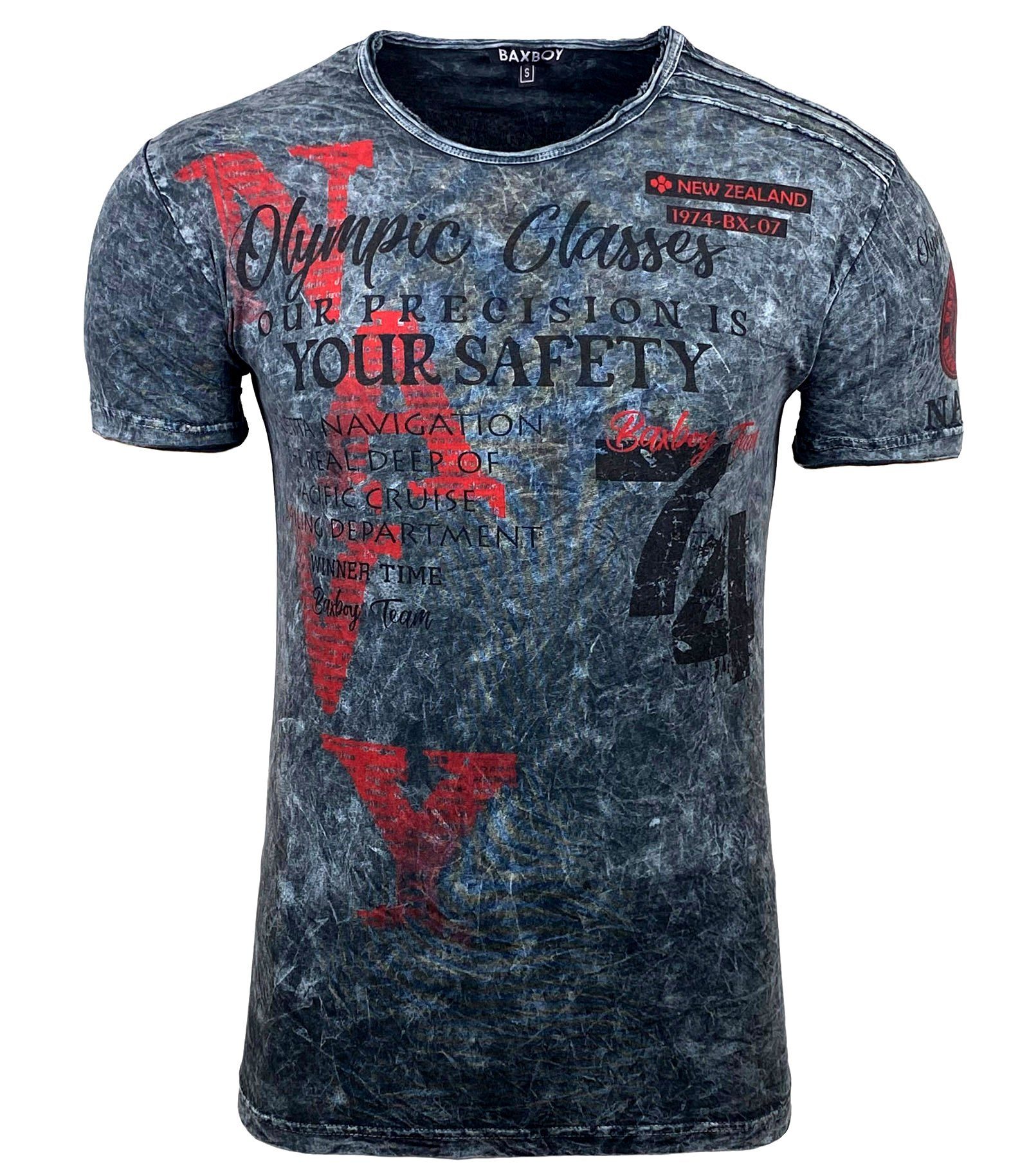 Baxboy T-Shirt Kurzarm Verwaschen Vintage Used günstig online kaufen