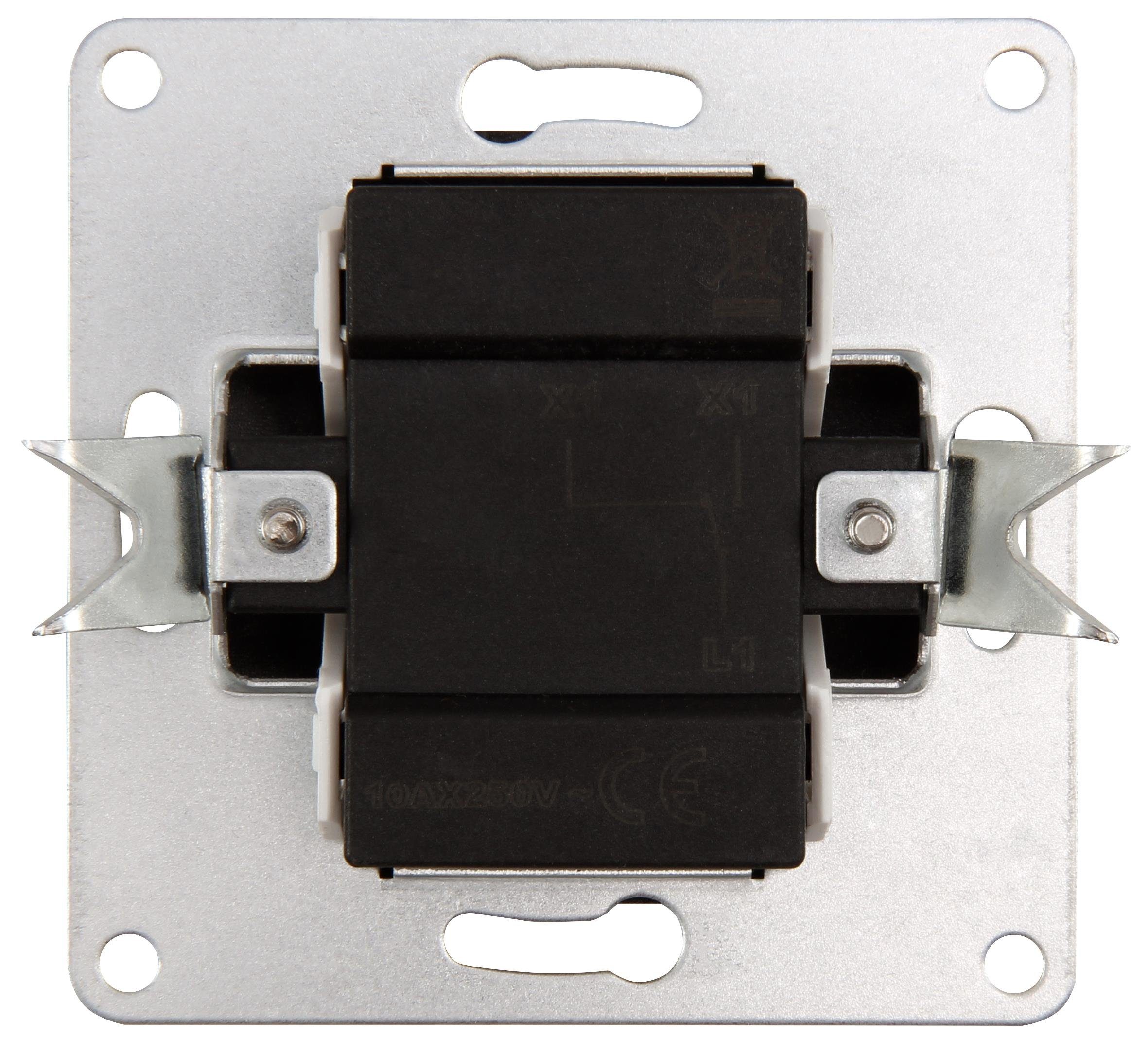 McPower Steckdose Wechselschalter McPower Flair, 250V~/10A, UP, anthrazit