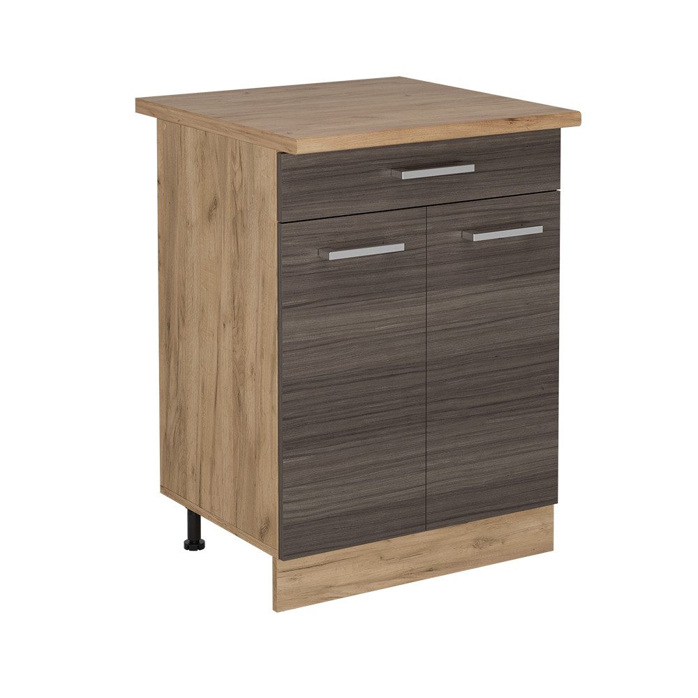 Vicco Unterschrank R-Line, Edelgrau/Goldkraft Eiche, 60 günstig online kaufen