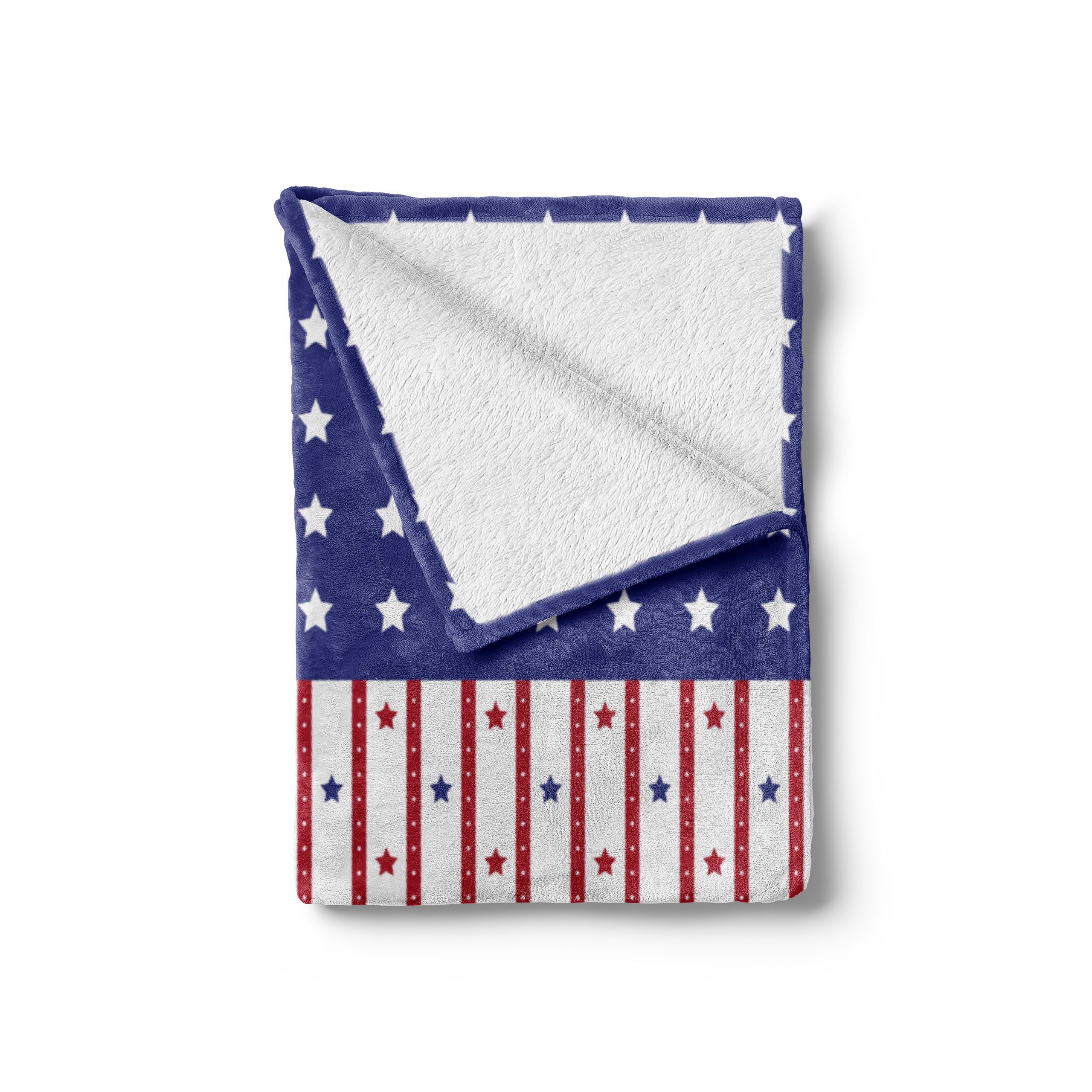 Amerika and für Wohndecke Staaten und von Außenbereich, Innen- Gemütlicher Plüsch Abakuhaus, den Stars Vereinigte Stripes-Flagge