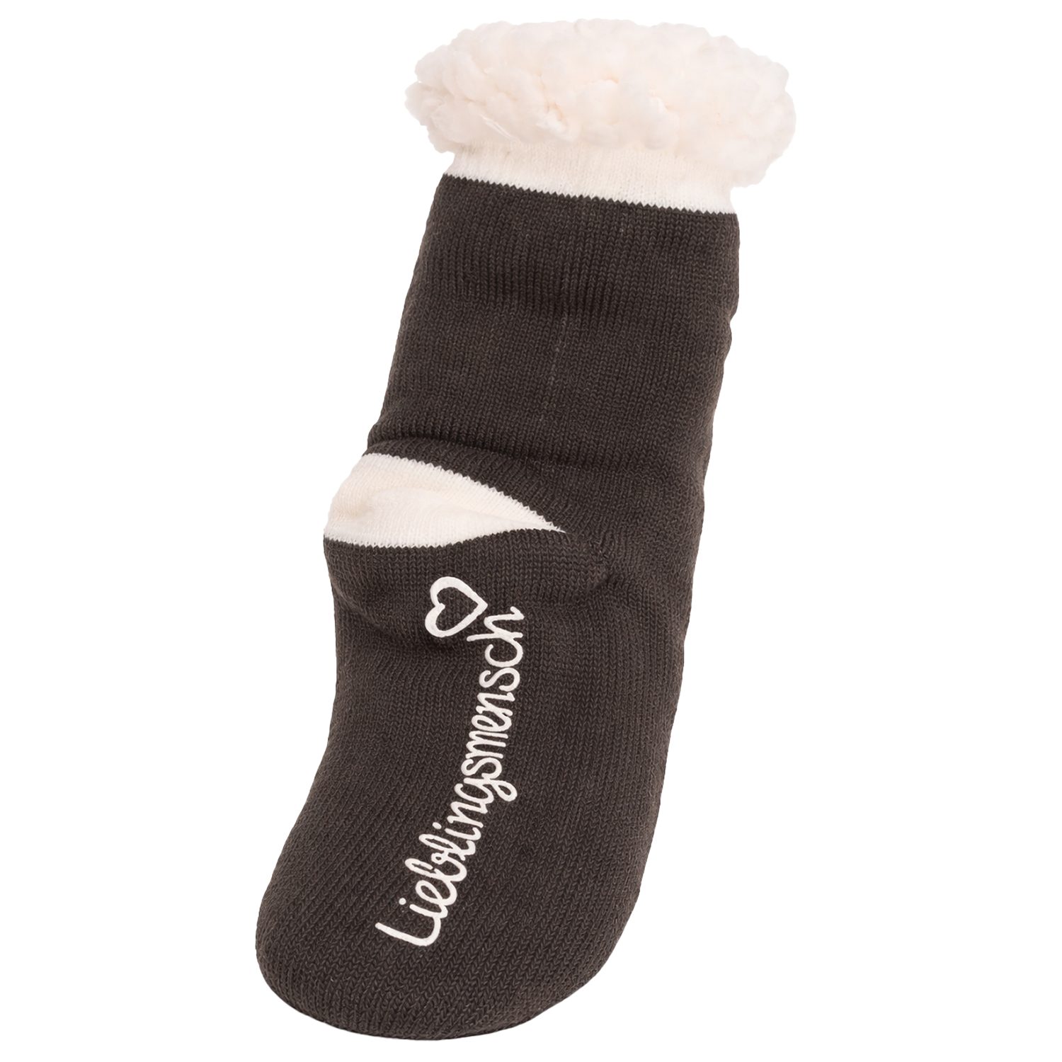 what the shop Komfortsocken Damen-Hüttensocken Lieblingsmensch – Kuschelsocken One Size (1-Paar) wärmend für Körper und Seele