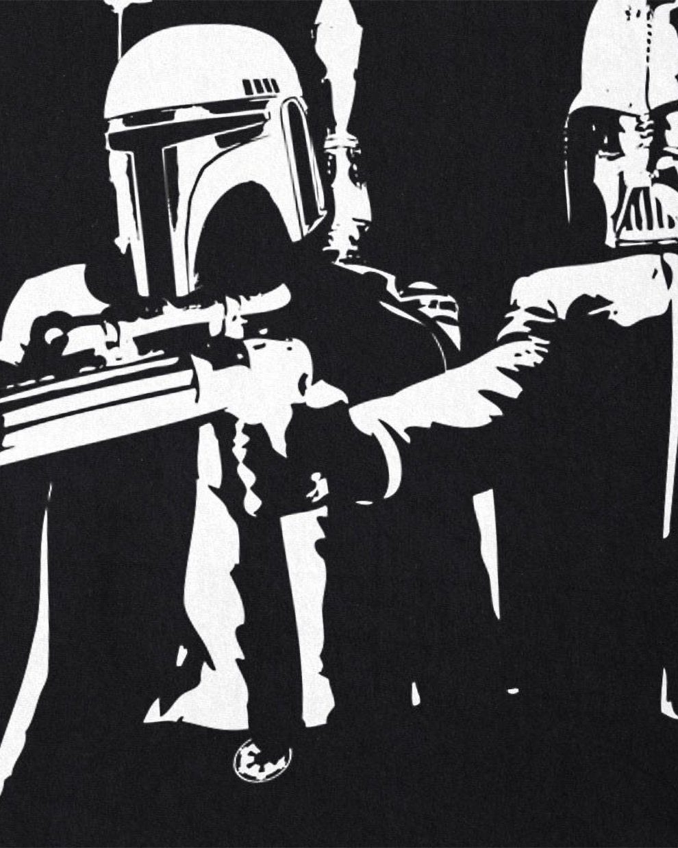 star boba style3 pulp Fiction Print-Shirt T-Shirt schwarz Herren imperium fett wars Darth