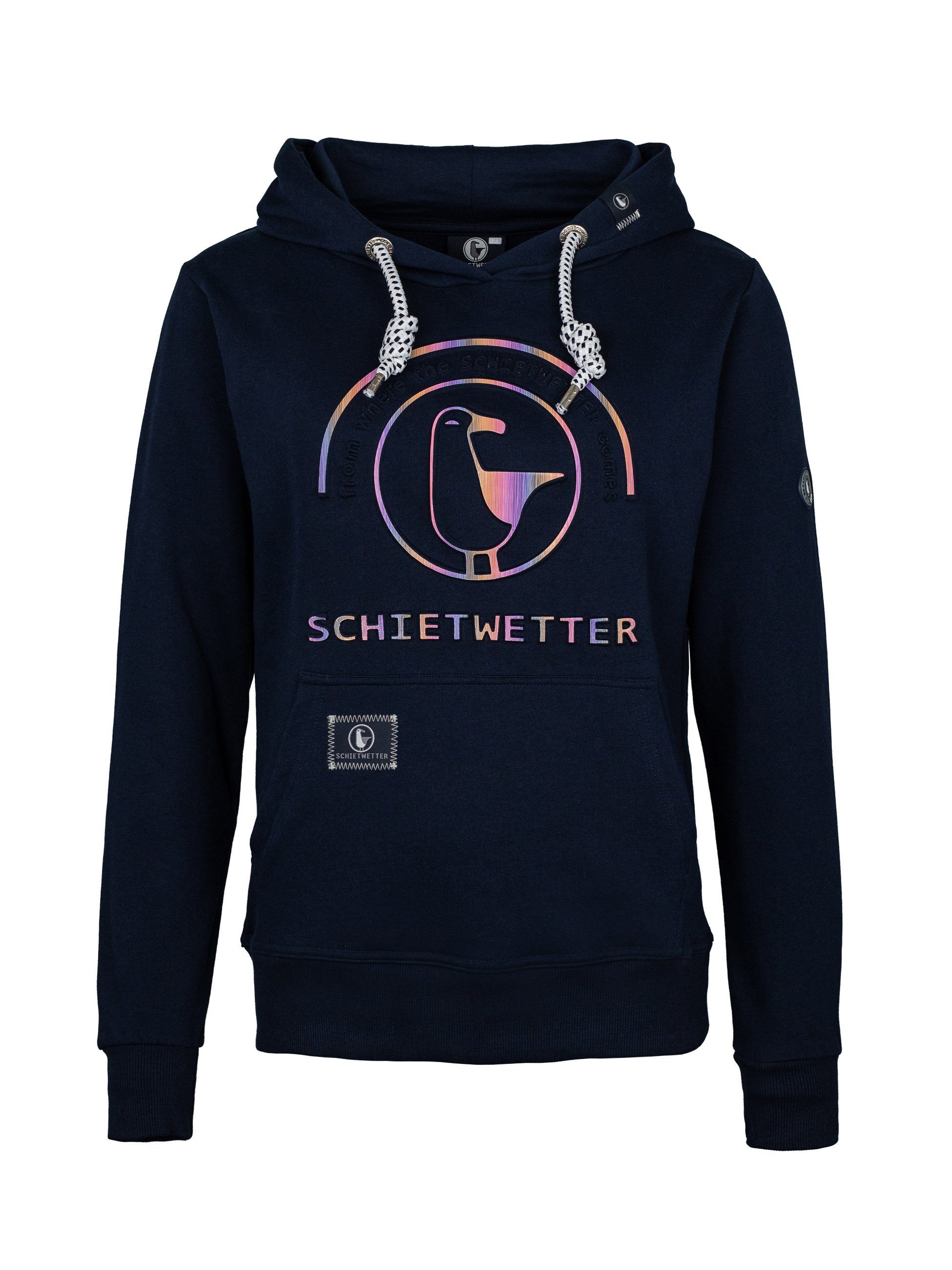 Schietwetter Kapuzenpullover Damen modisch, 3D-Prägedruck, bequem